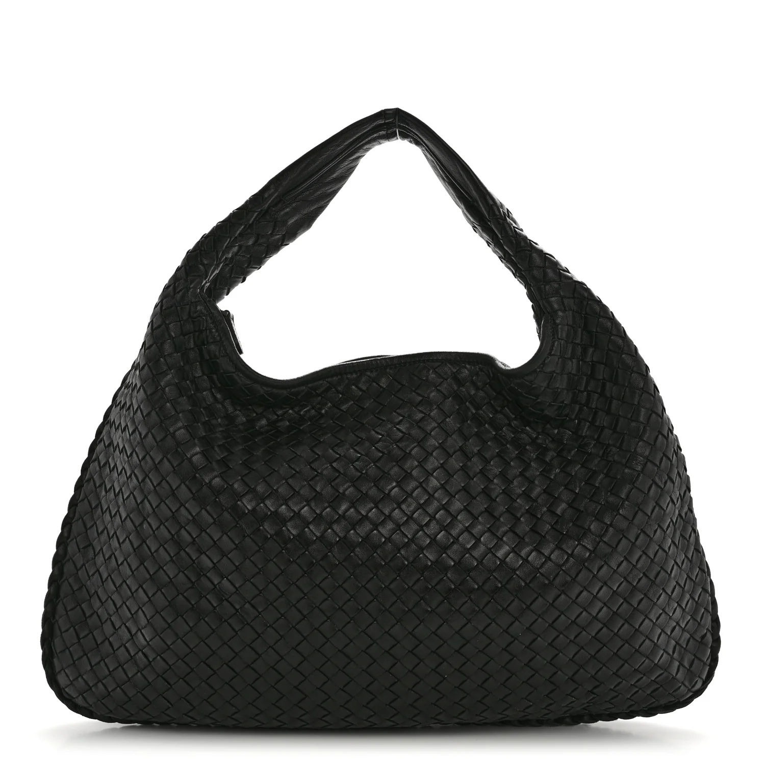 Nappa Intrecciato Large Veneta Hobo Black