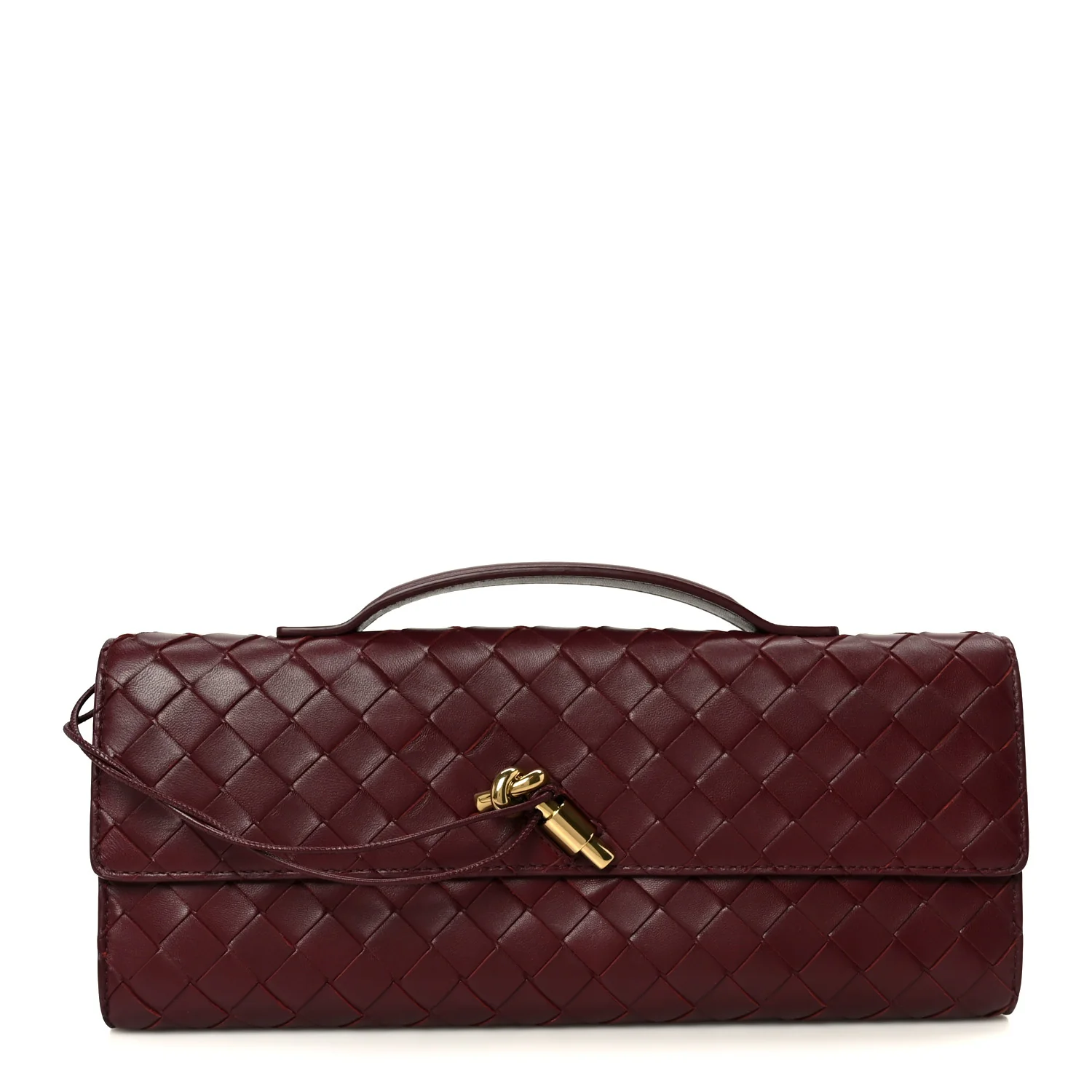 Nappa Intrecciato Long Andiamo Top Handle Clutch Barolo