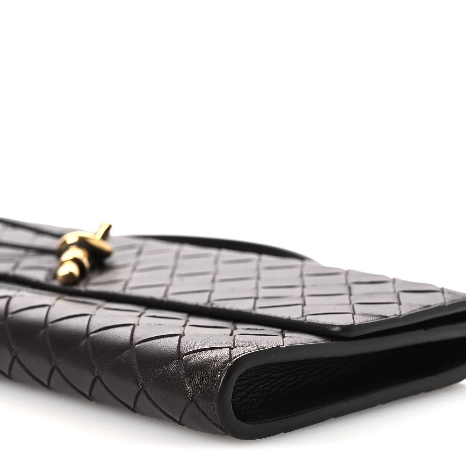 Nappa Intrecciato Long Andiamo Top Handle Clutch Fondant - Image 10