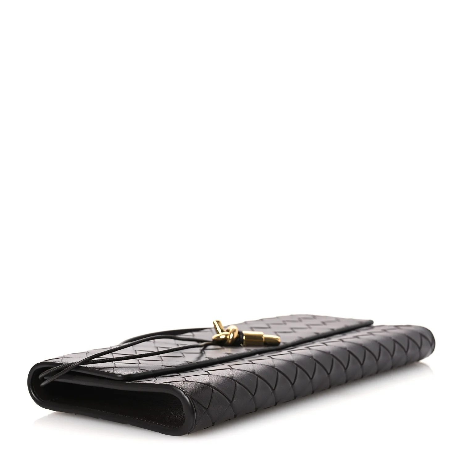 Nappa Intrecciato Long Andiamo Top Handle Clutch Fondant - Image 4