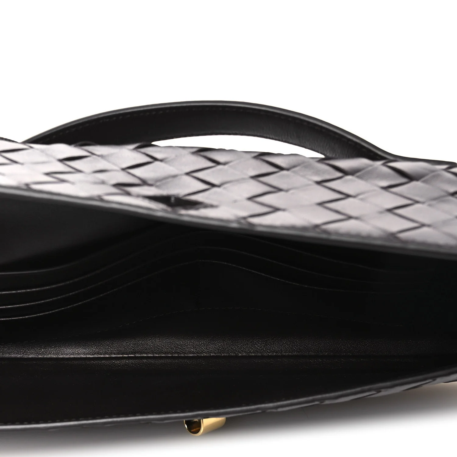Nappa Intrecciato Long Andiamo Top Handle Clutch Fondant - Image 5