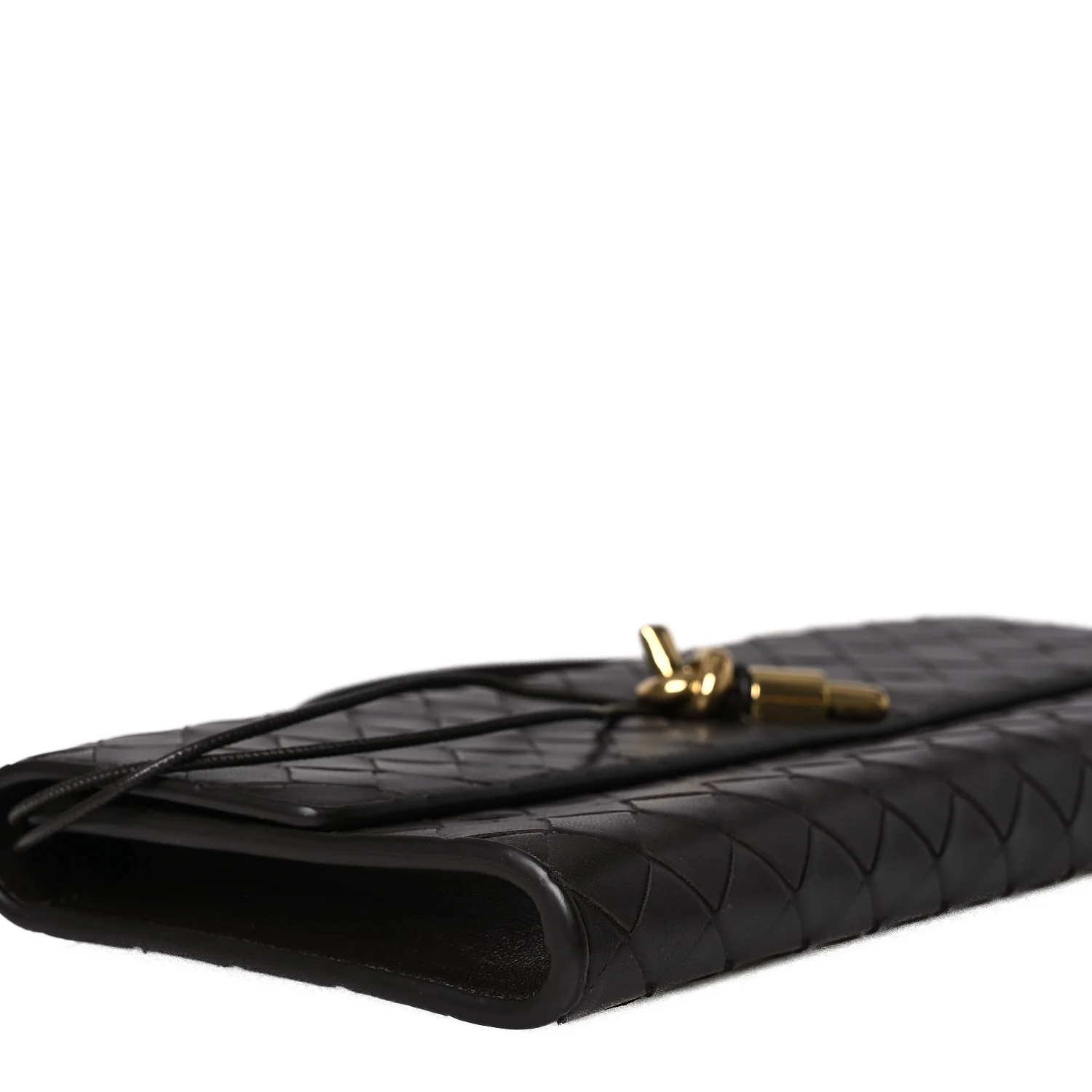 Nappa Intrecciato Long Andiamo Top Handle Clutch Fondant - Image 9