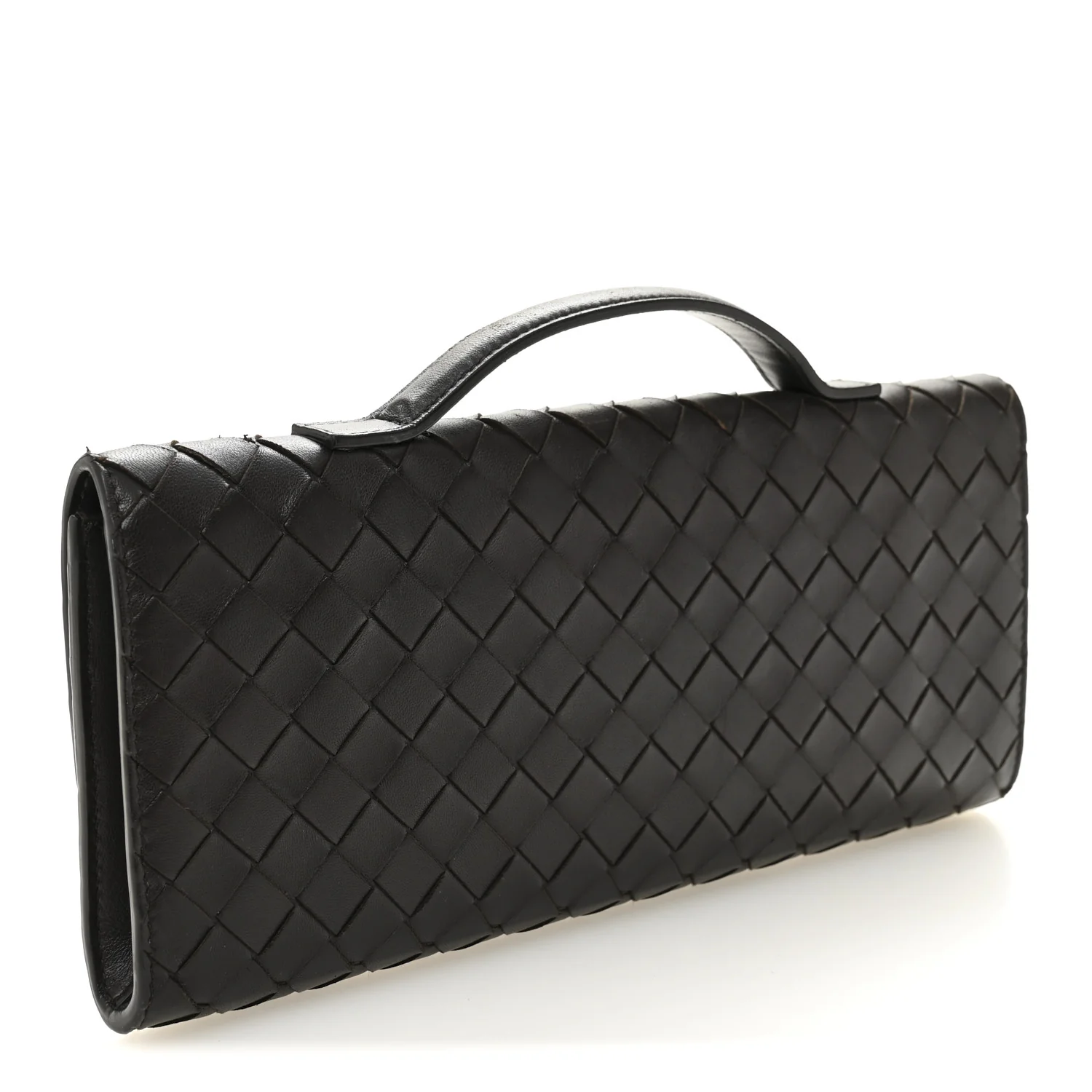 Nappa Intrecciato Long Andiamo Top Handle Clutch Fondant - Image 3