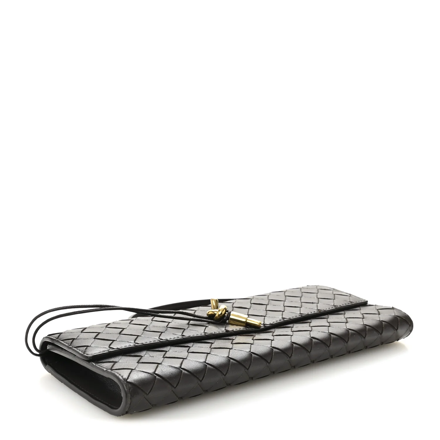 Nappa Intrecciato Long Andiamo Top Handle Clutch Fondant - Image 4