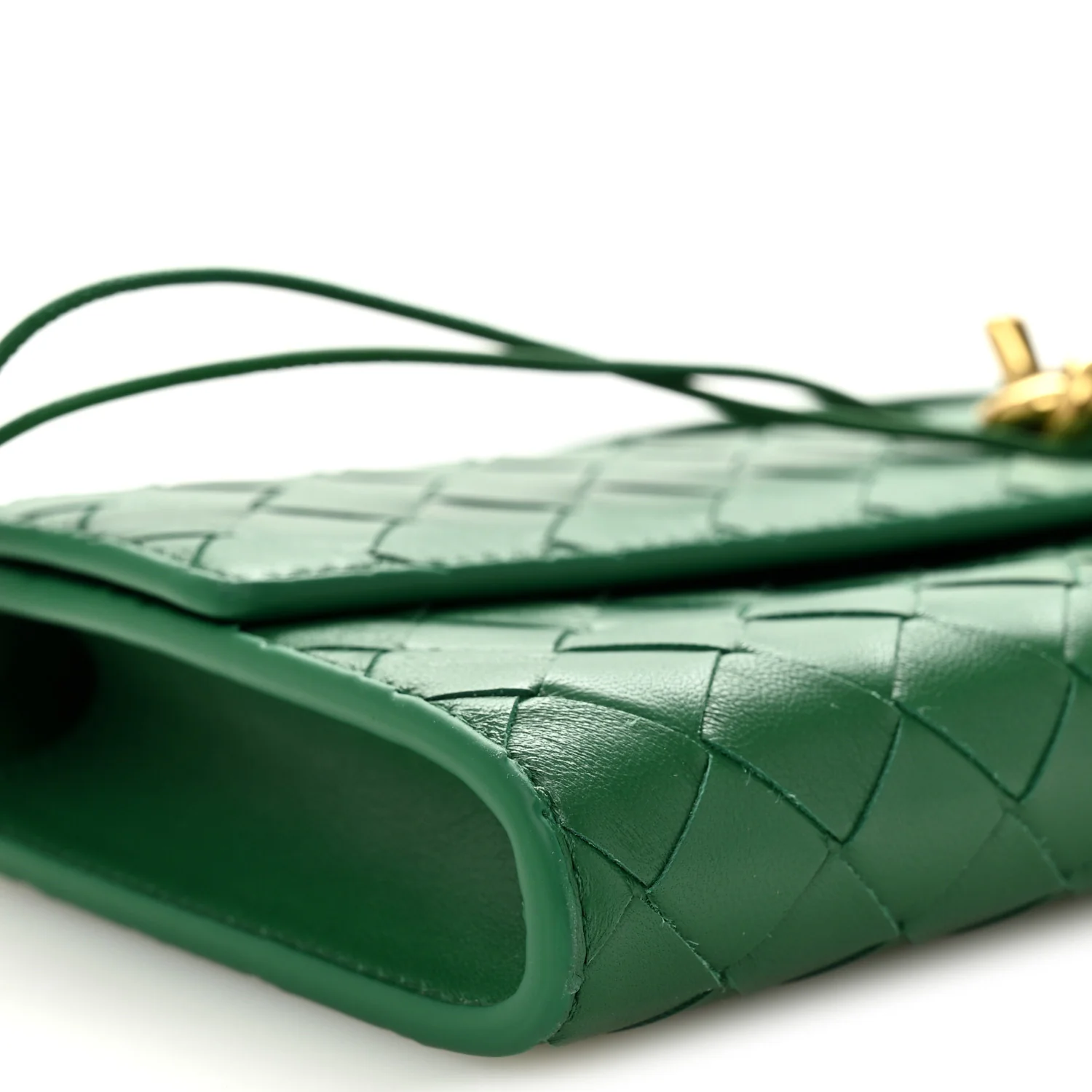 Nappa Intrecciato Long Andiamo Top Handle Clutch Jungle - Image 8