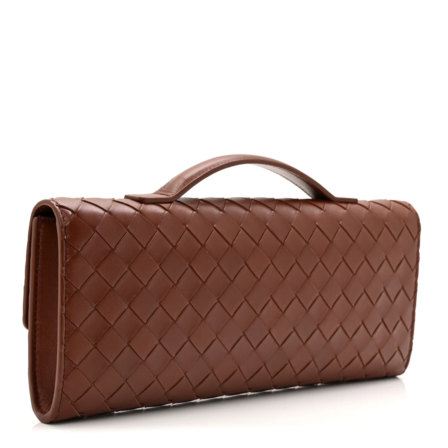 Nappa Intrecciato Long Andiamo Top Handle Sapele - Image 3