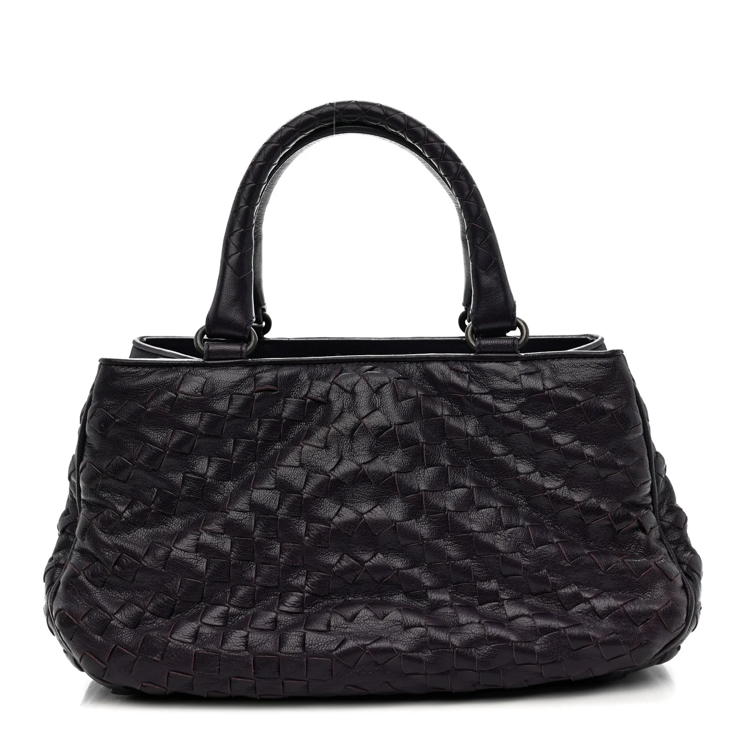 Nappa Intrecciato Maggiore Small Basket Bag Monalisa