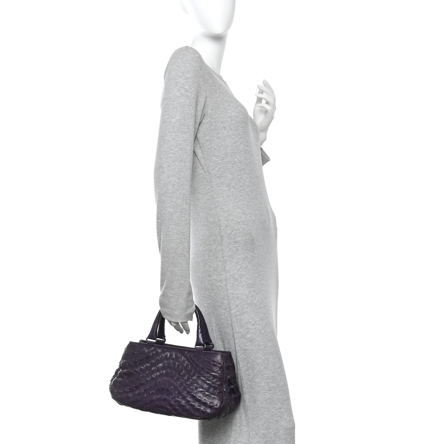 Nappa Intrecciato Maggiore Small Basket Bag Monalisa - Image 2