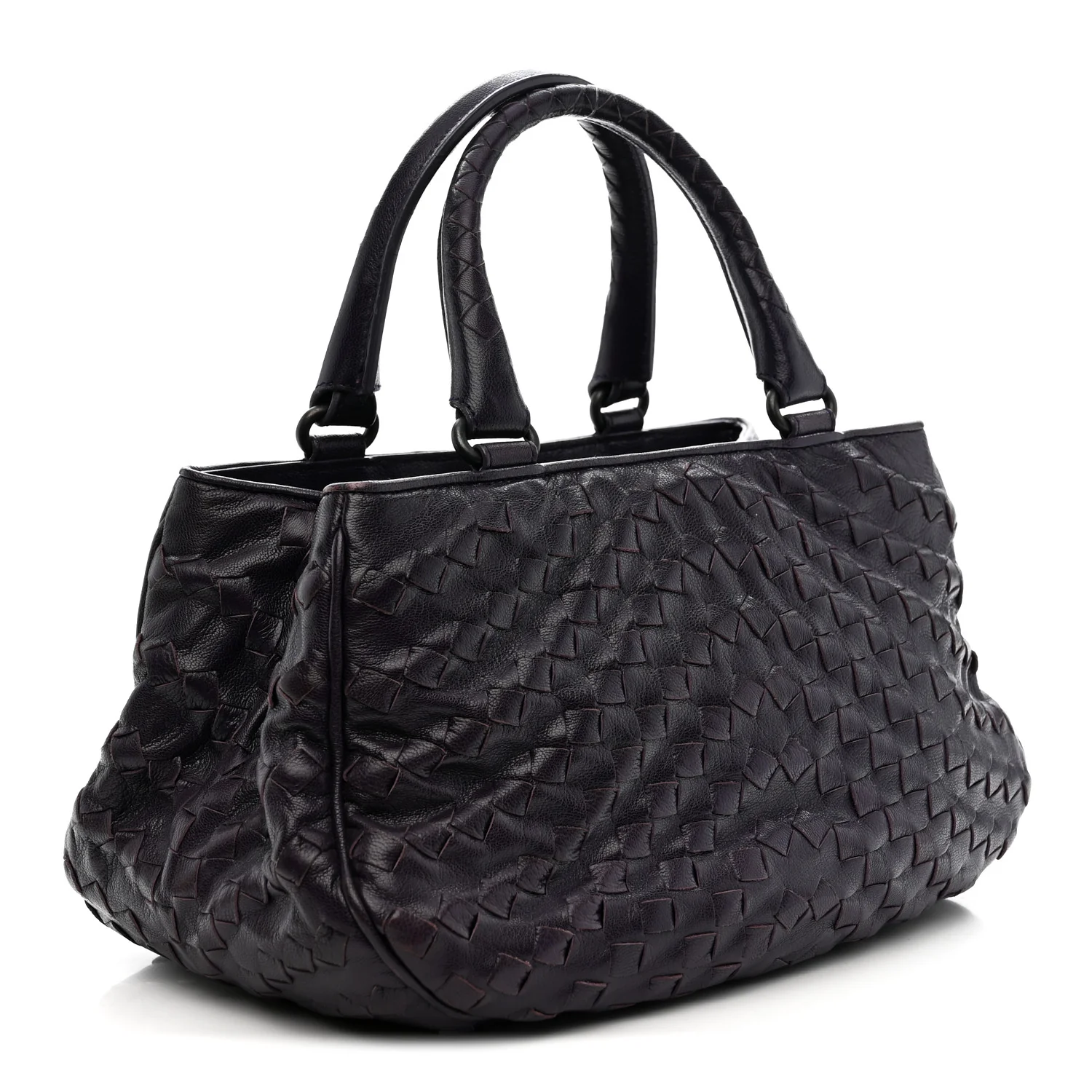 Nappa Intrecciato Maggiore Small Basket Bag Monalisa - Image 3