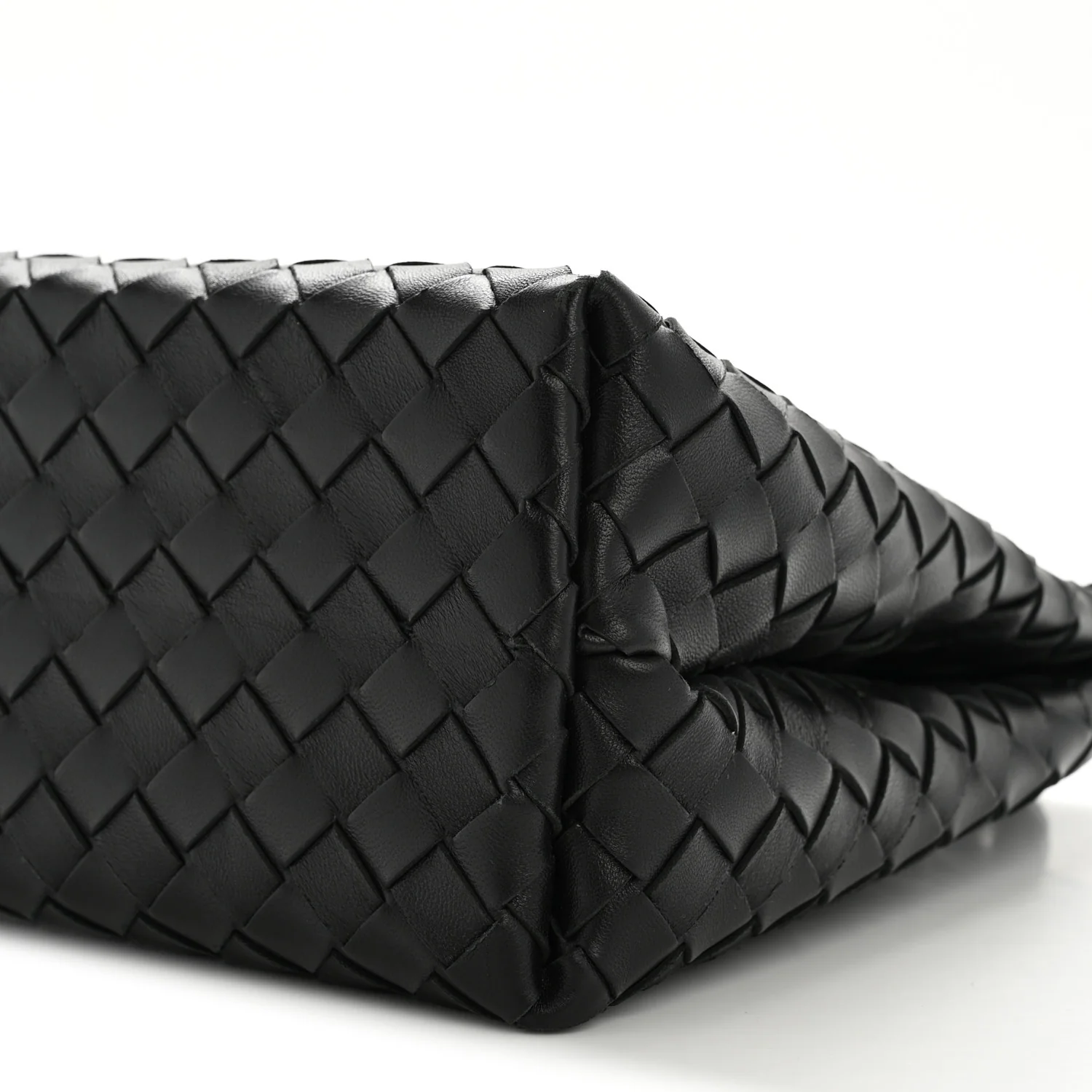 Nappa Intrecciato Medium Andiamo Shoulder Bag Black - Image 9