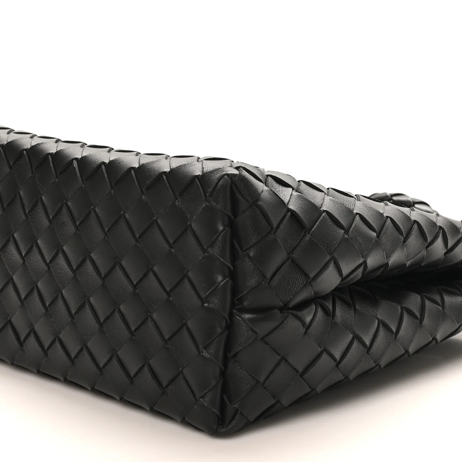 Nappa Intrecciato Medium Andiamo Shoulder Bag Black - Image 9