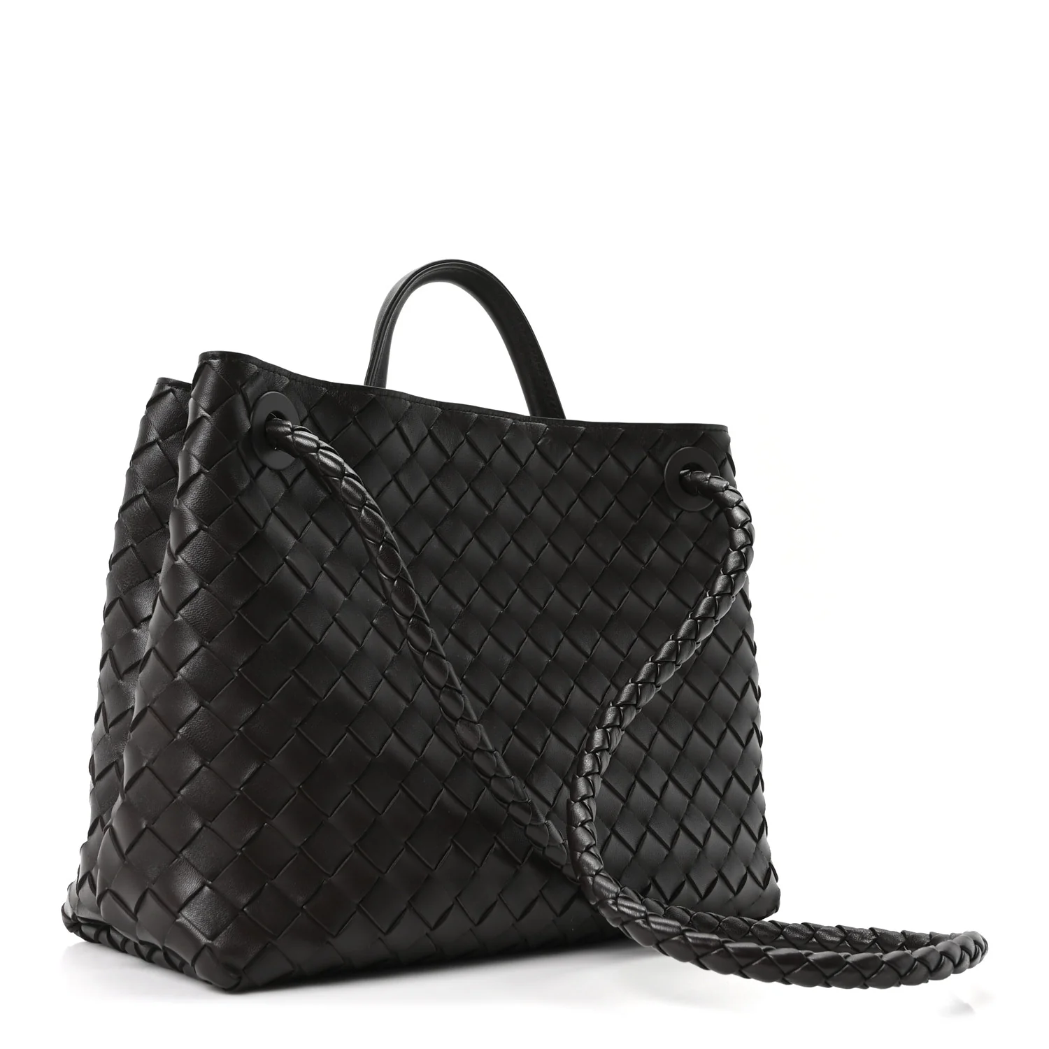 Nappa Intrecciato Medium Andiamo Shoulder Bag Fondant - Image 3