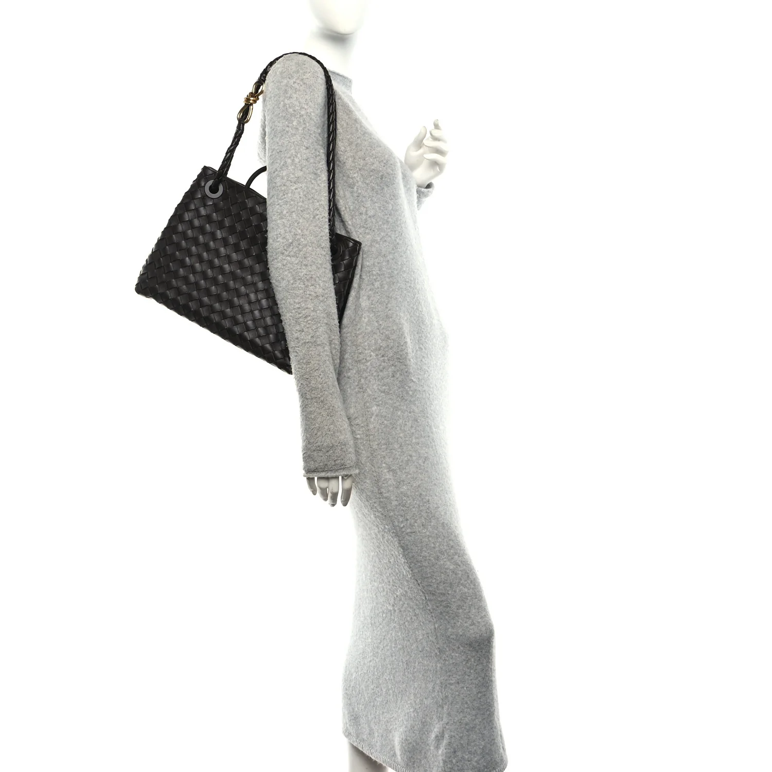 Nappa Intrecciato Medium Andiamo Shoulder Bag Fondant - Image 2