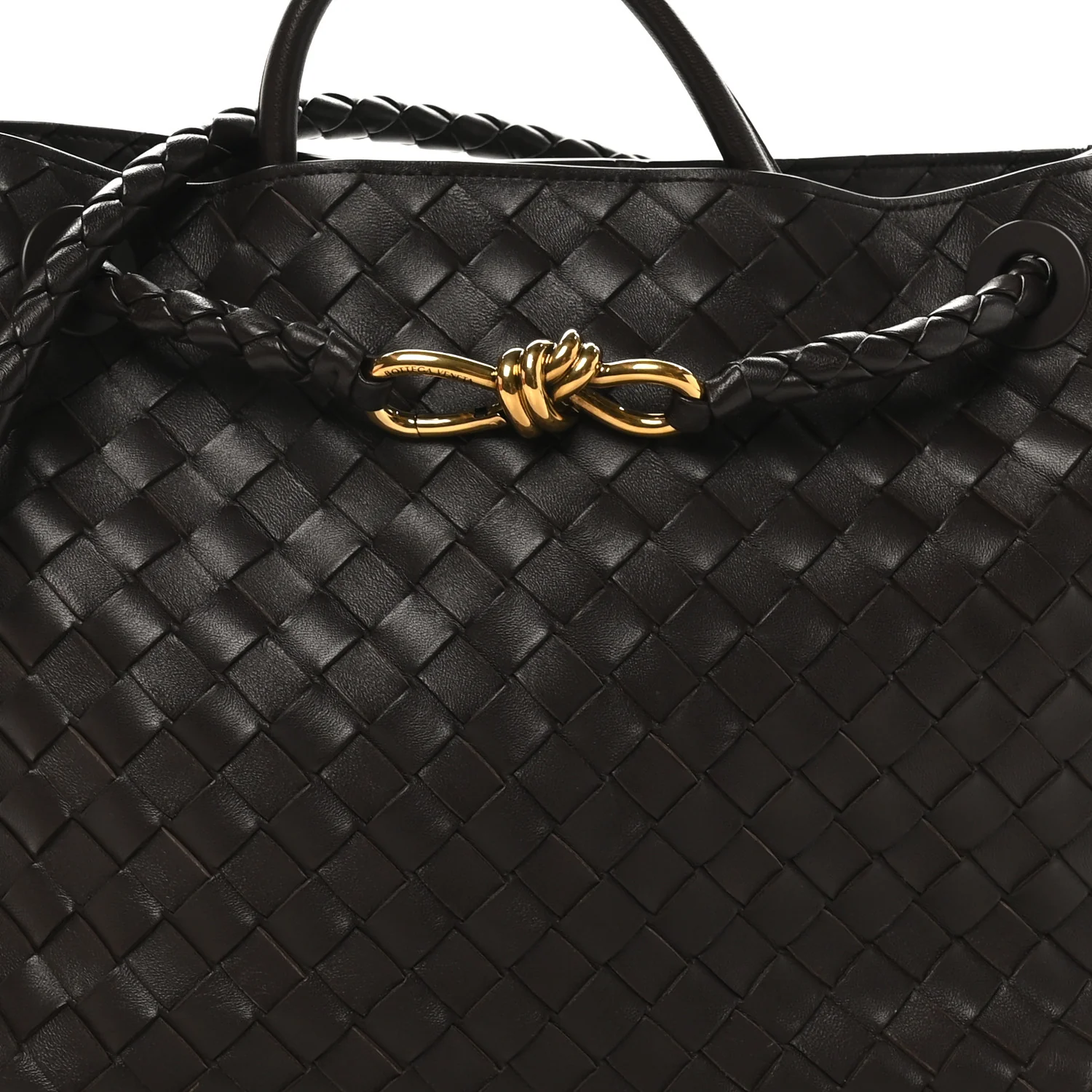 Nappa Intrecciato Medium Andiamo Shoulder Bag Fondant - Image 7