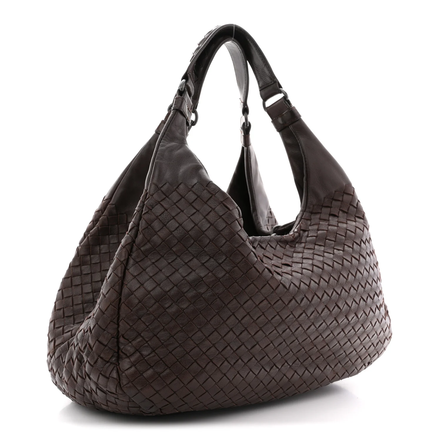 Nappa Intrecciato Medium Campana Hobo Ebano - Image 4
