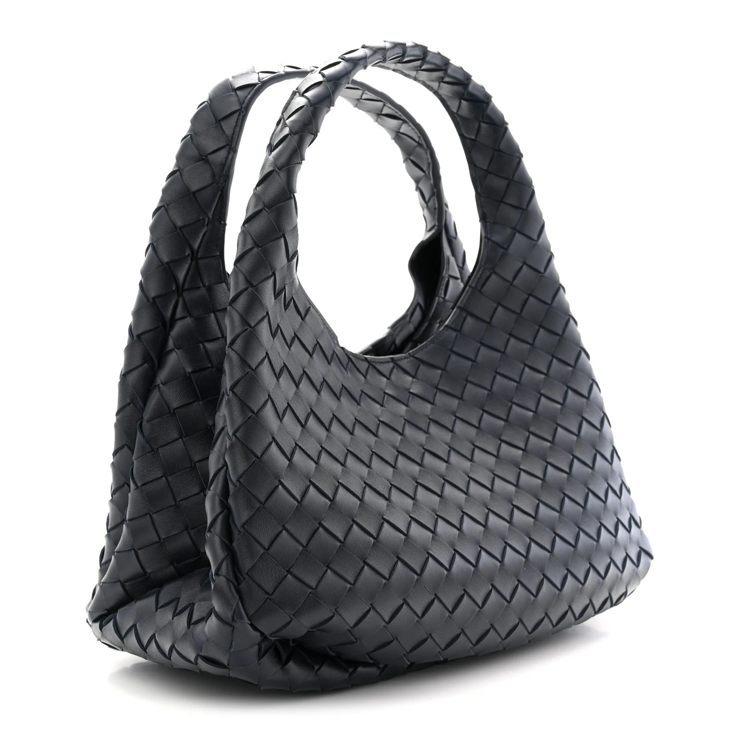 Nappa Intrecciato Medium Campana Shoulder Bag Midnight - Image 3