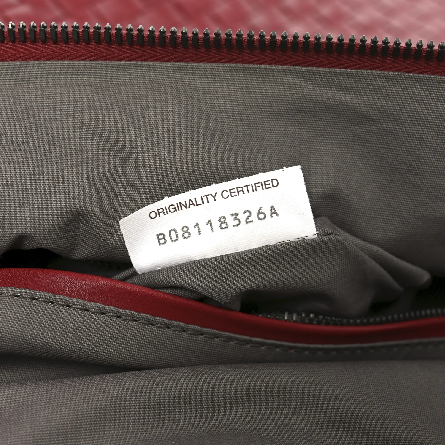 Nappa Intrecciato Medium Convertible Tote Burgundy - Image 8