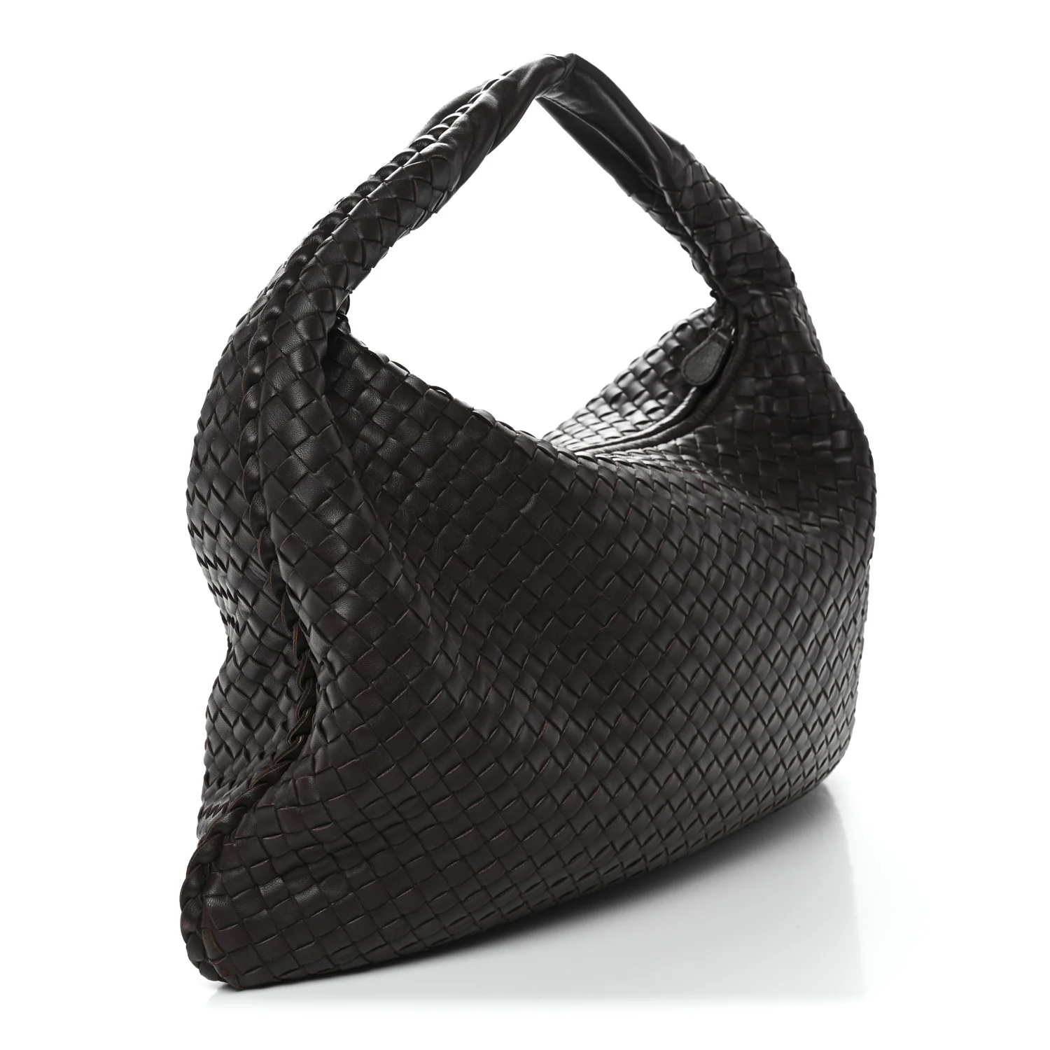 Nappa Intrecciato Medium Veneta Hobo Ebano - Image 3