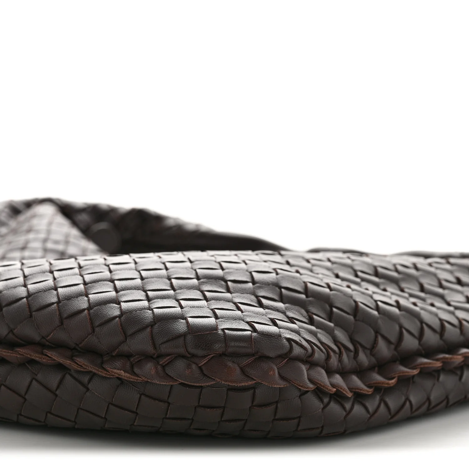 Nappa Intrecciato Medium Veneta Hobo Ebano - Image 12