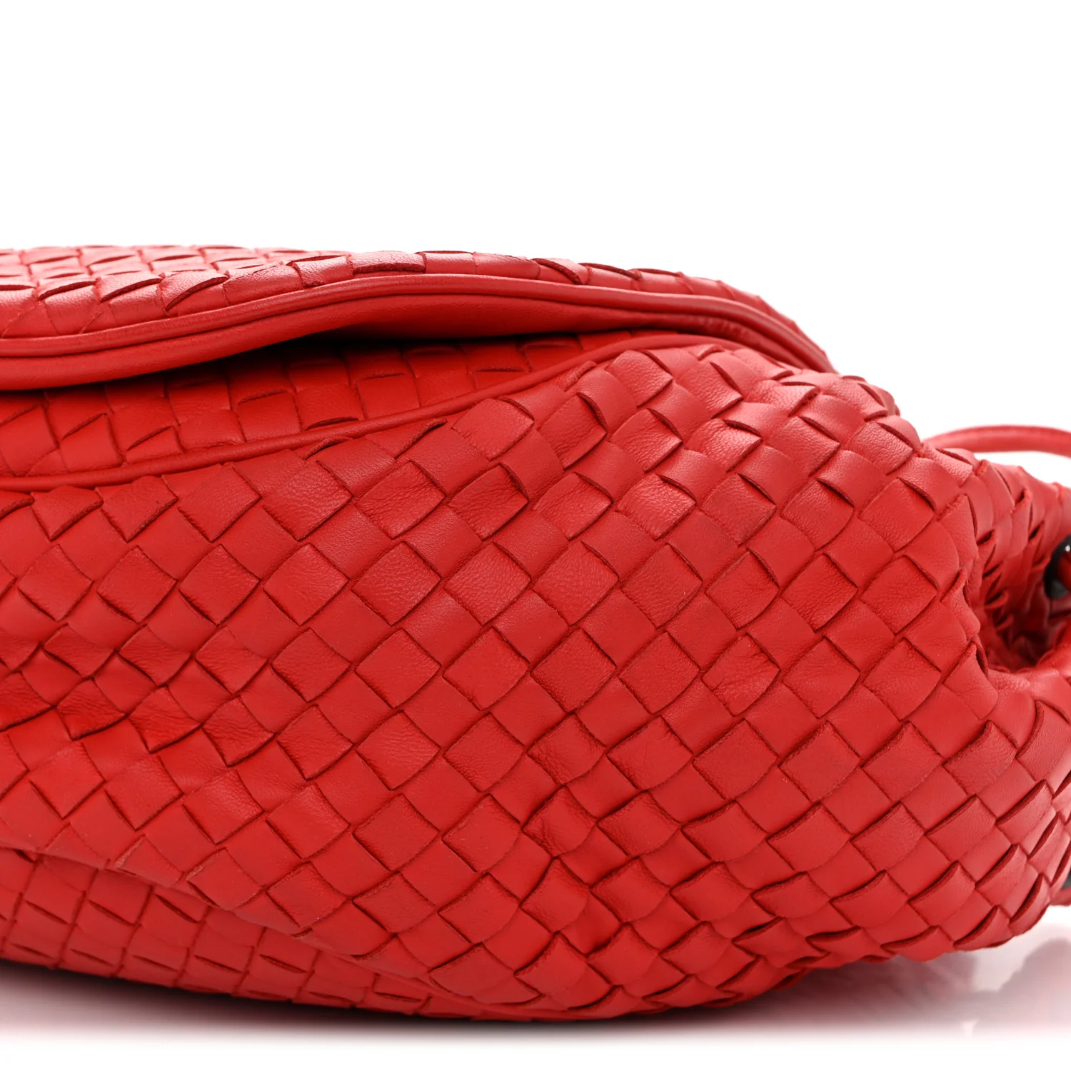 Nappa Intrecciato Messenger Bag Red - Image 11
