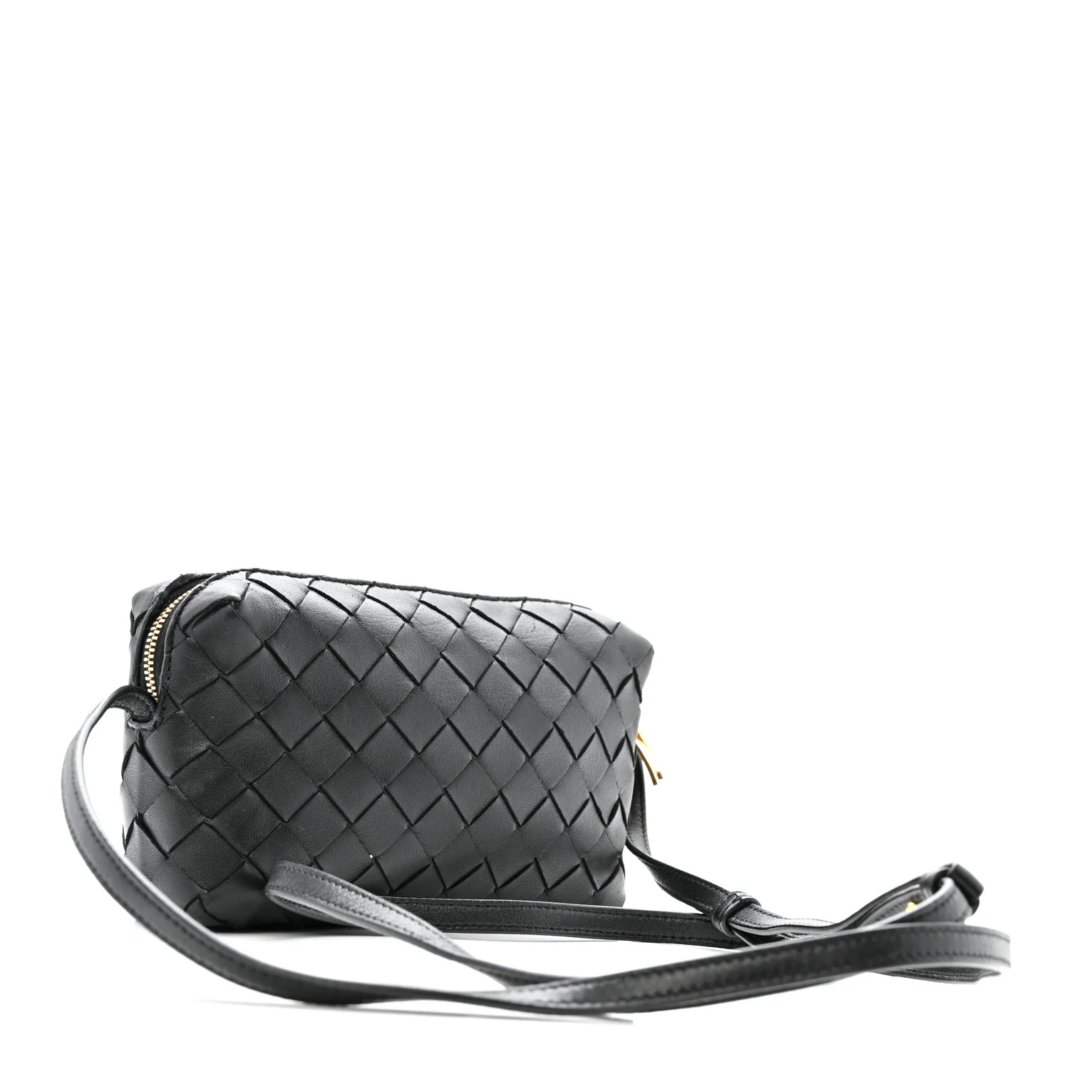 Nappa Intrecciato Mini Loop Camera Bag Black - Image 3