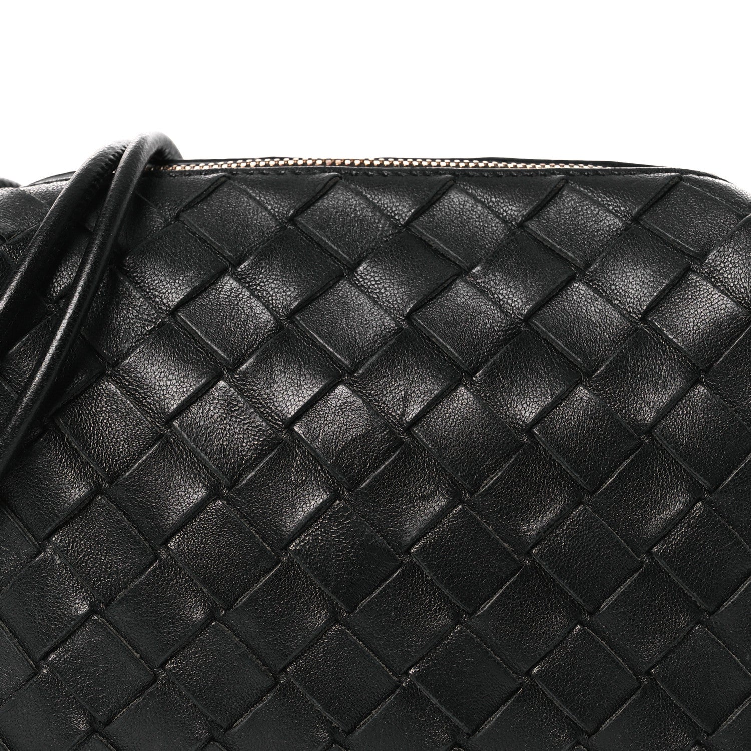 Nappa Intrecciato Mini Loop Camera Bag Black - Image 7