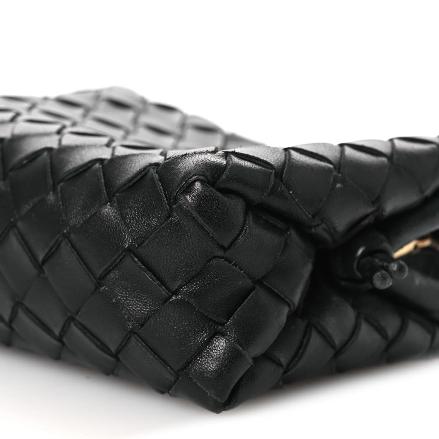 Nappa Intrecciato Mini Loop Camera Bag Black - Image 9