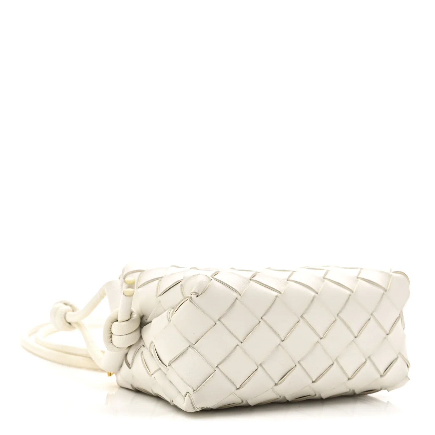 Nappa Intrecciato Mini Loop Camera Bag White - Image 4