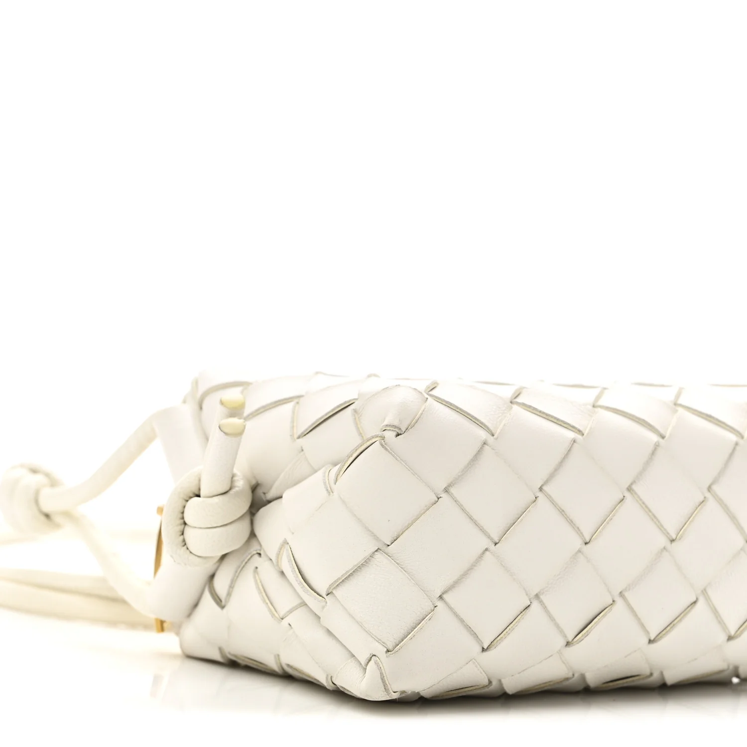 Nappa Intrecciato Mini Loop Camera Bag White - Image 8