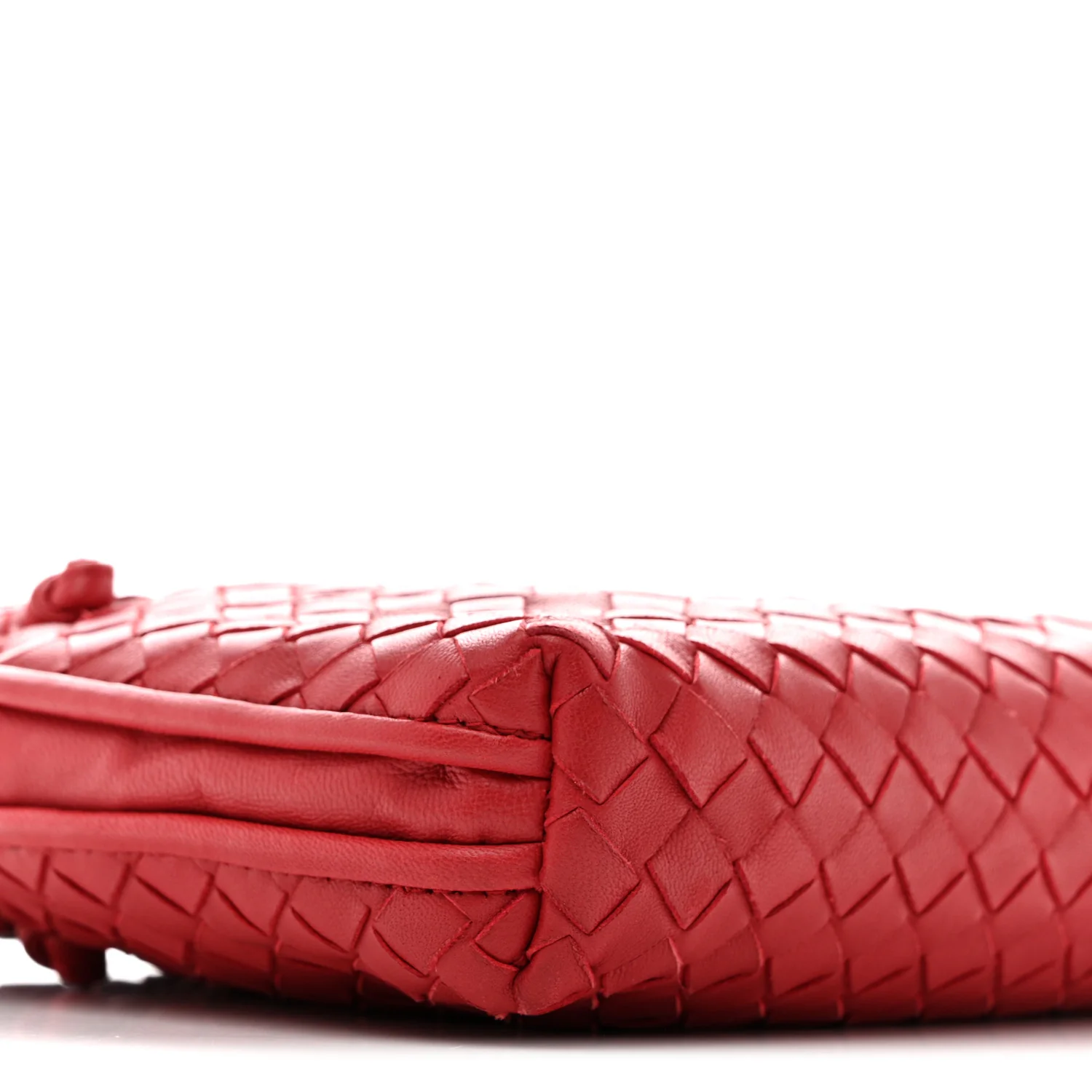 Nappa Intrecciato Nodini Crossbody Messenger Red - Image 9