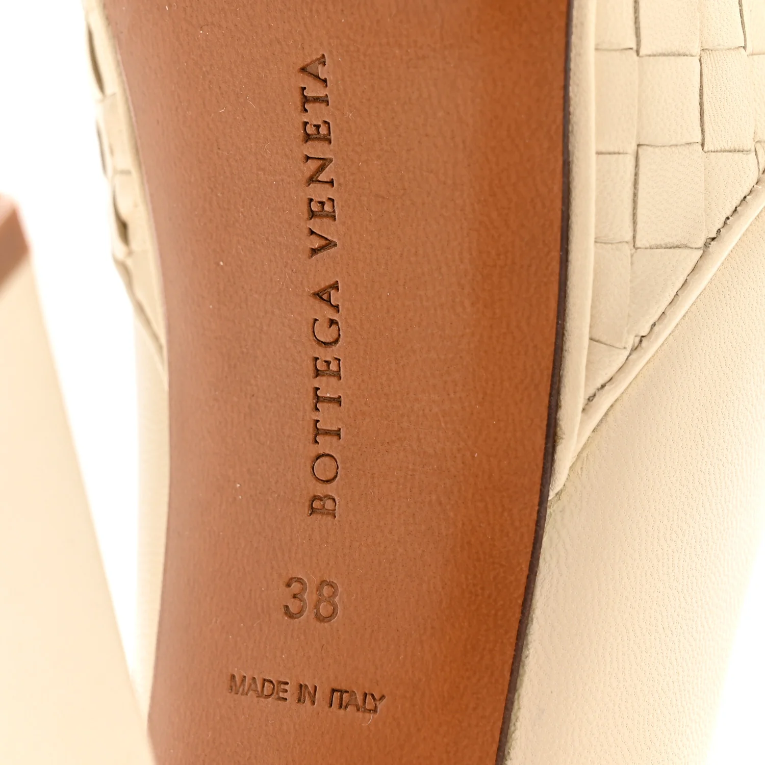 Nappa Intrecciato Platform Pumps 38 Nude - Image 7