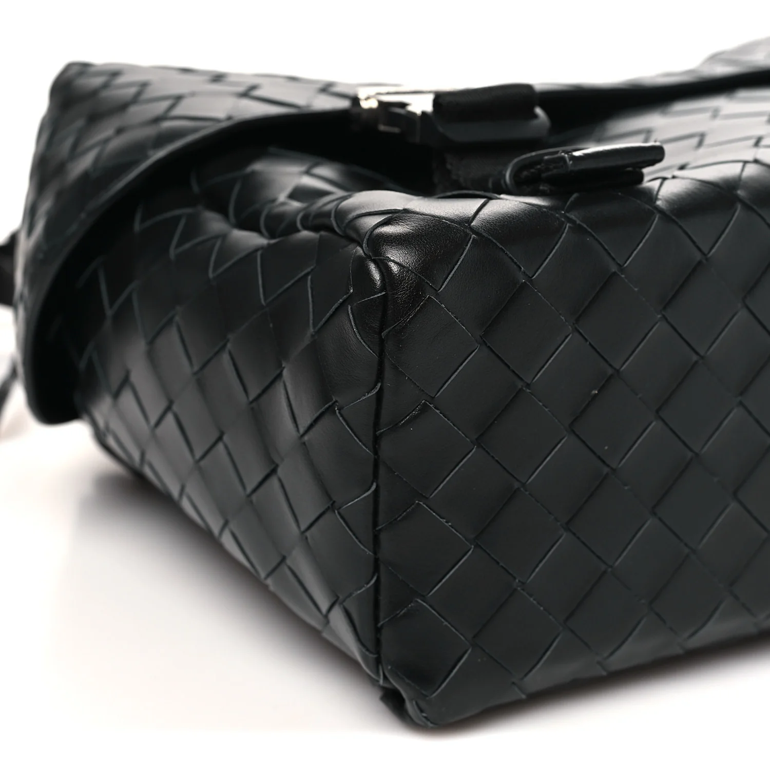 Nappa Intrecciato Postino Messenger Black - Image 7