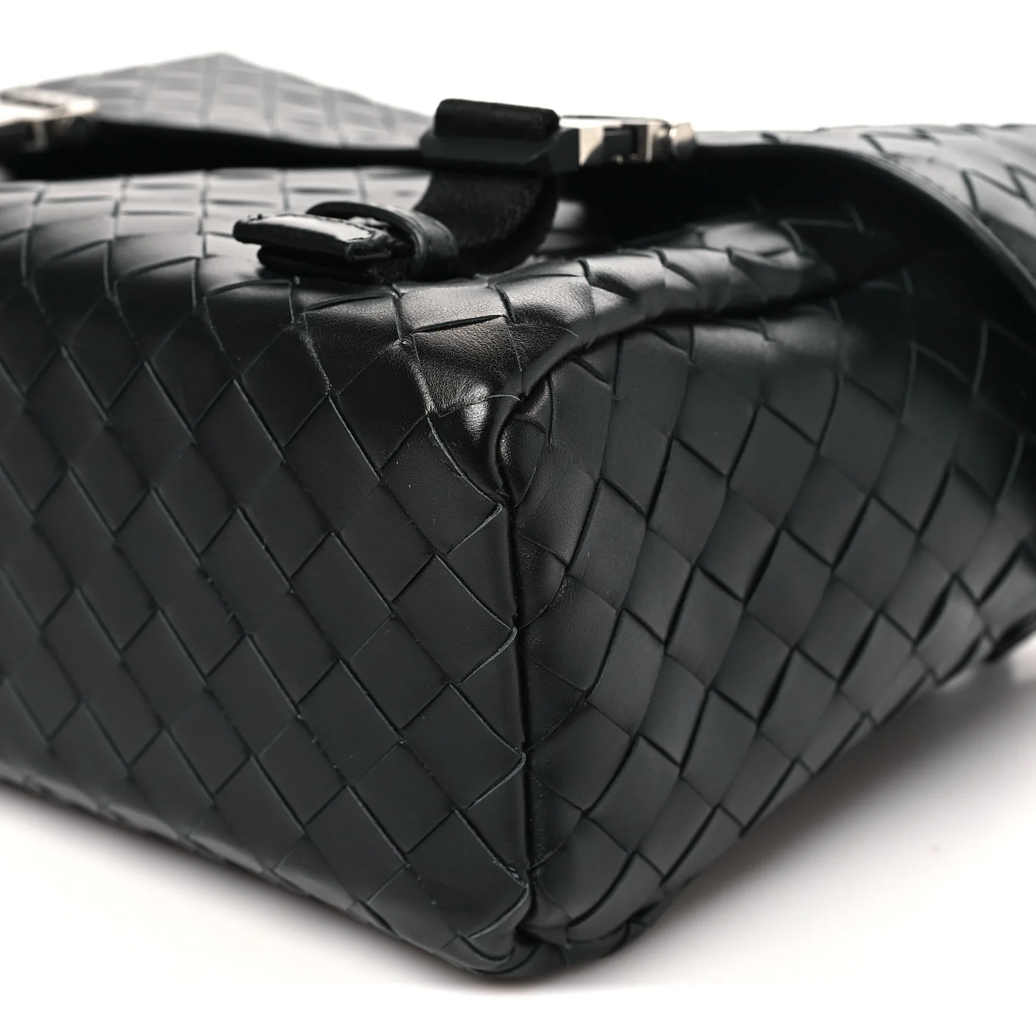 Nappa Intrecciato Postino Messenger Black - Image 8