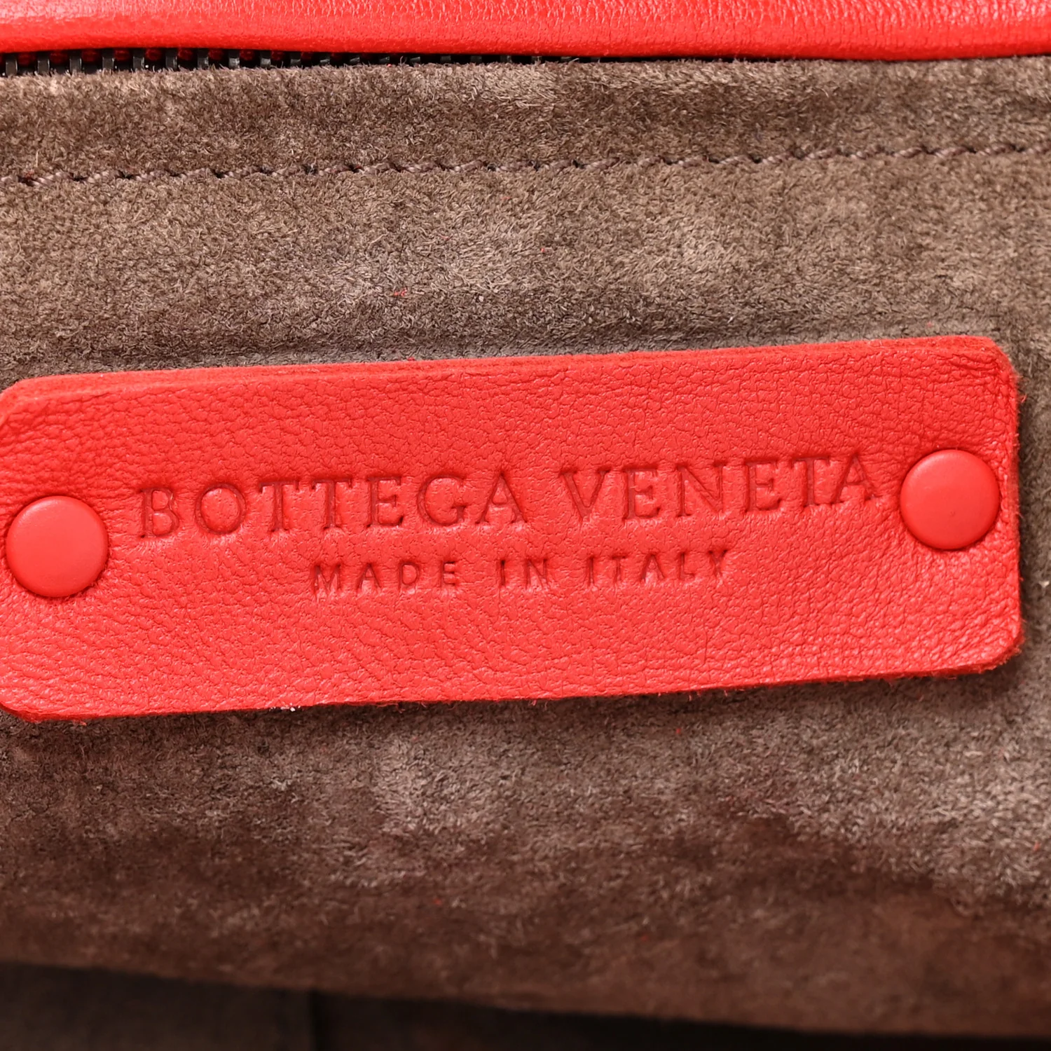 Nappa Intrecciato Ruffle Tote Red - Image 6