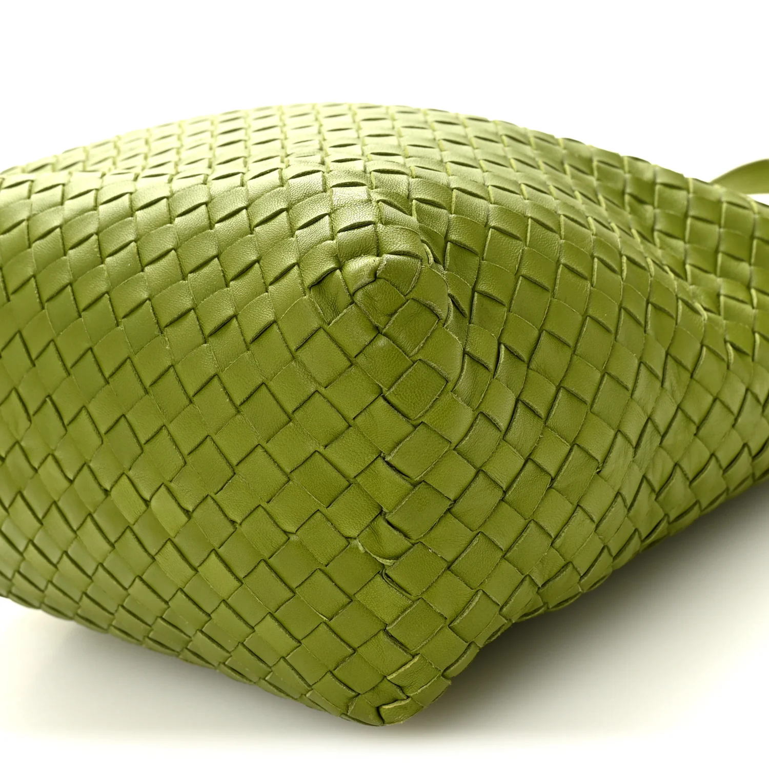 Nappa Intrecciato Shopper Tote Kiwi - Image 10