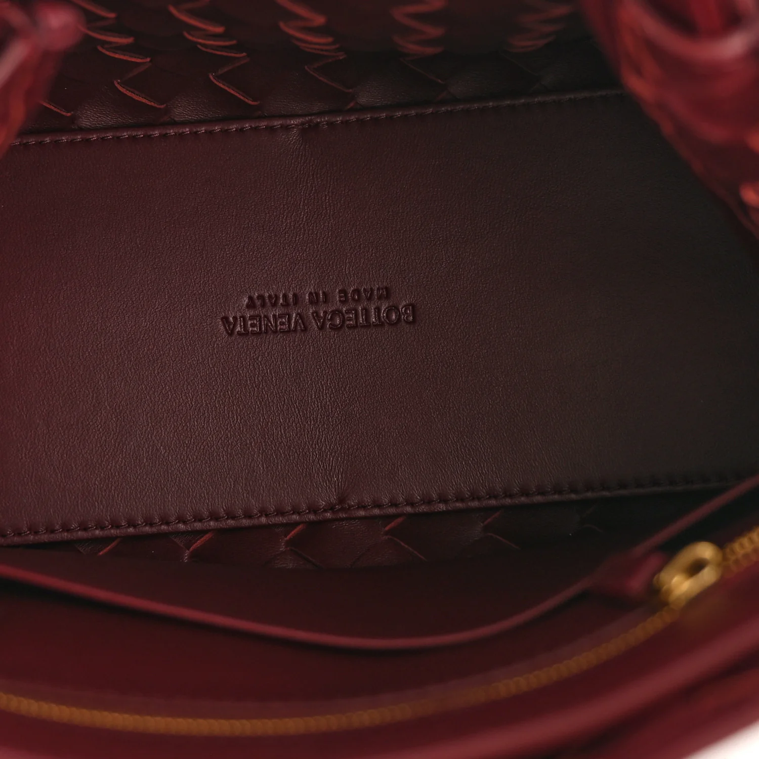 Nappa Intrecciato Small Andiamo Shoulder Bag Barolo - Image 5