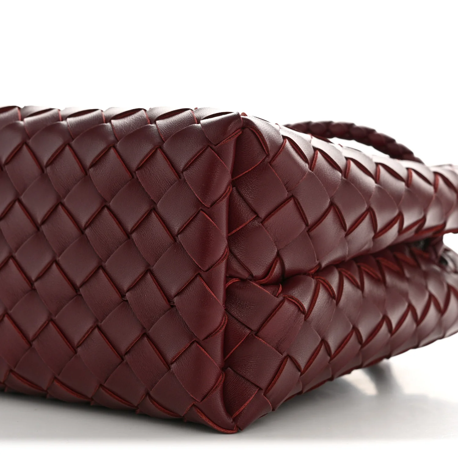 Nappa Intrecciato Small Andiamo Shoulder Bag Barolo - Image 9