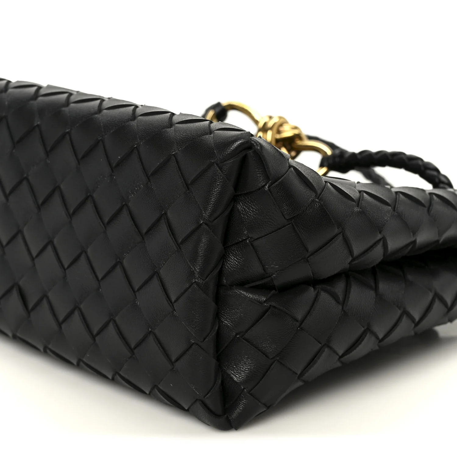 Nappa Intrecciato Small Andiamo Shoulder Bag Black - Image 10