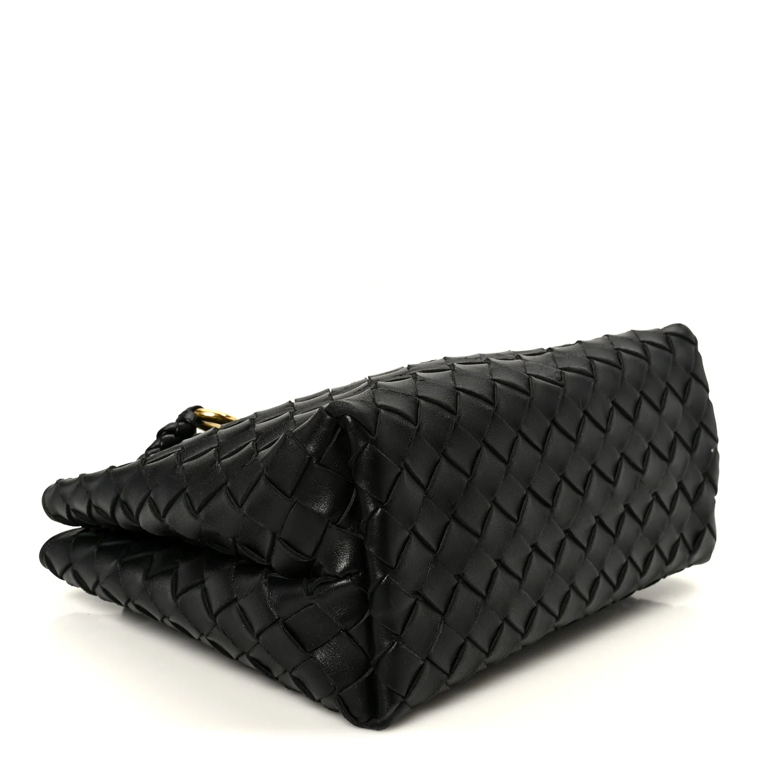 Nappa Intrecciato Small Andiamo Shoulder Bag Black - Image 3