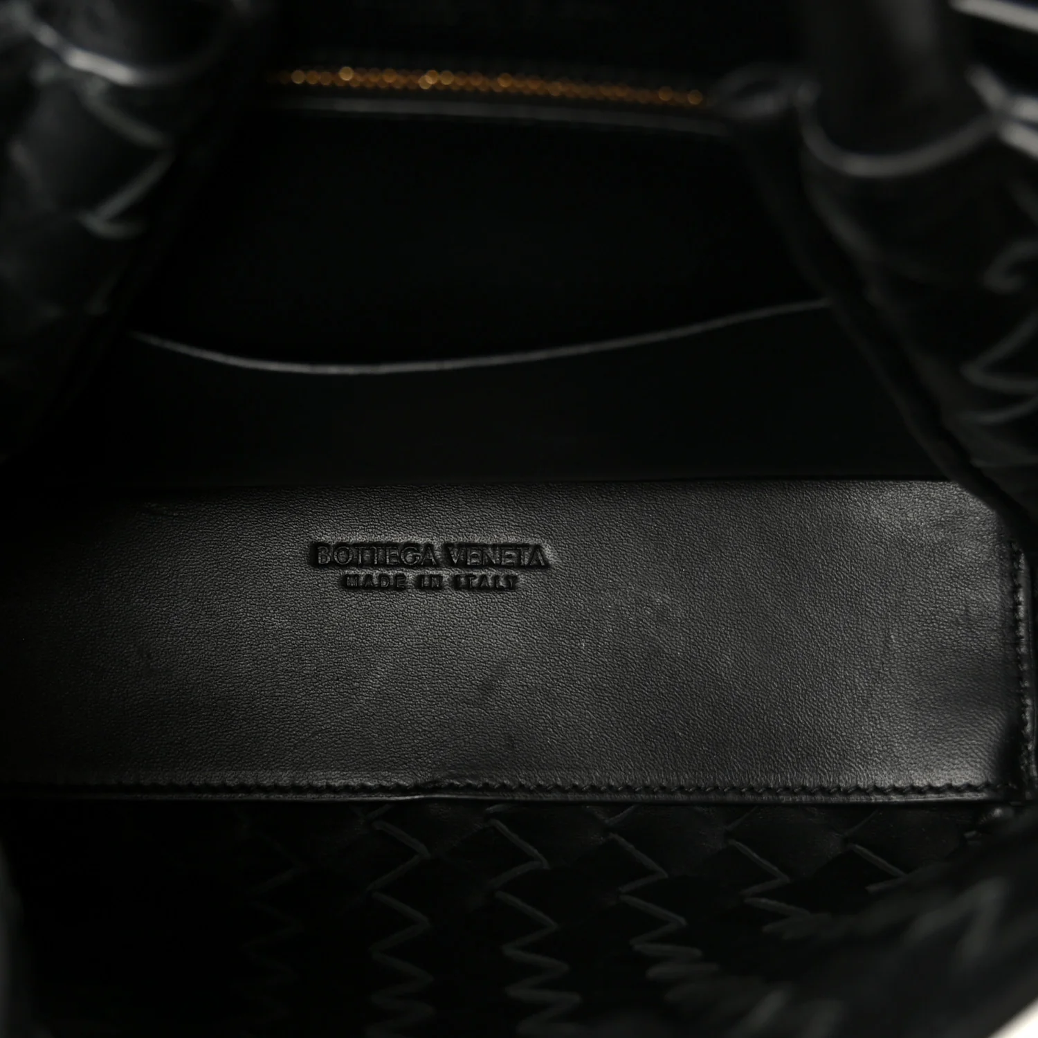Nappa Intrecciato Small Andiamo Shoulder Bag Black - Image 4