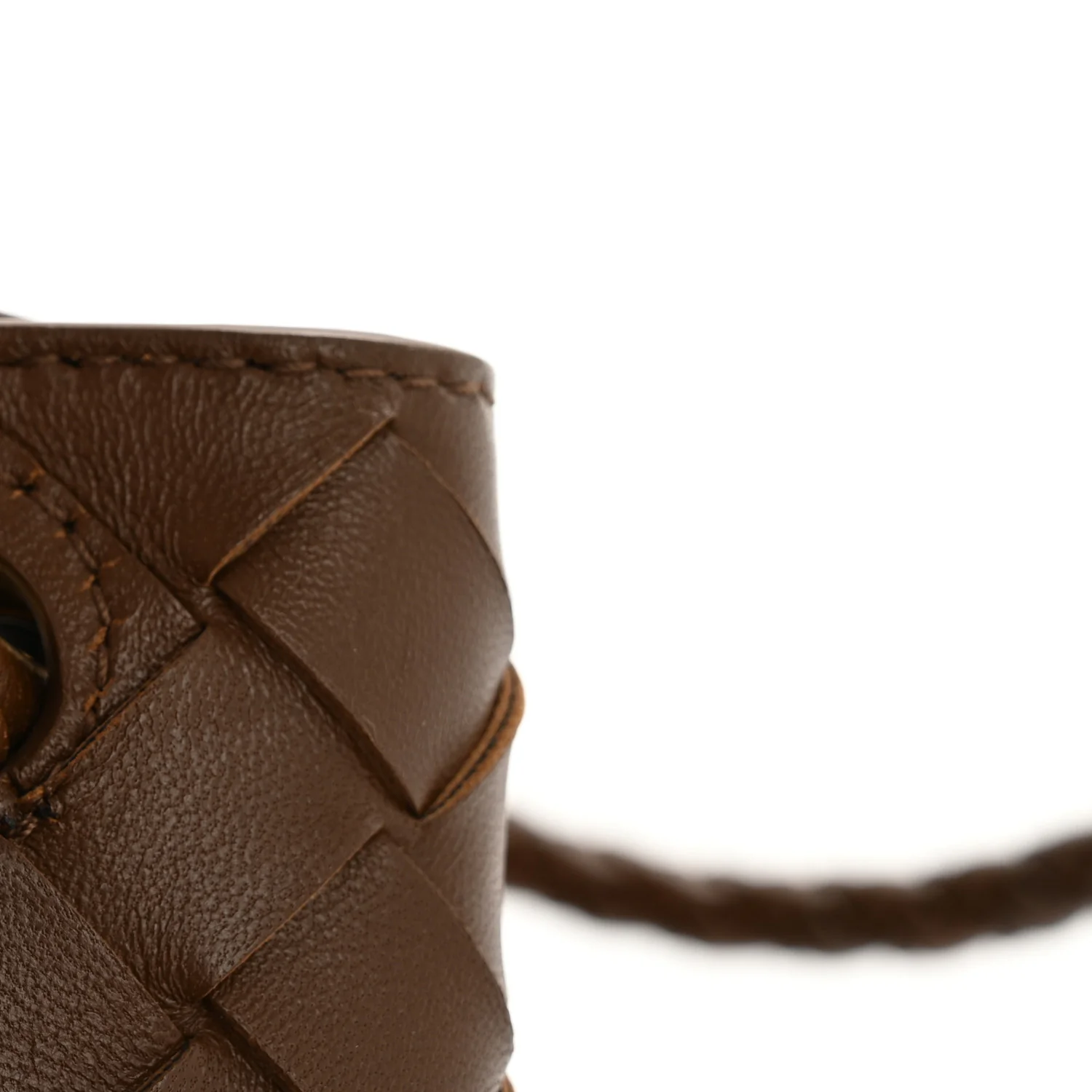 Nappa Intrecciato Small Andiamo Shoulder Bag Cognac - Image 12