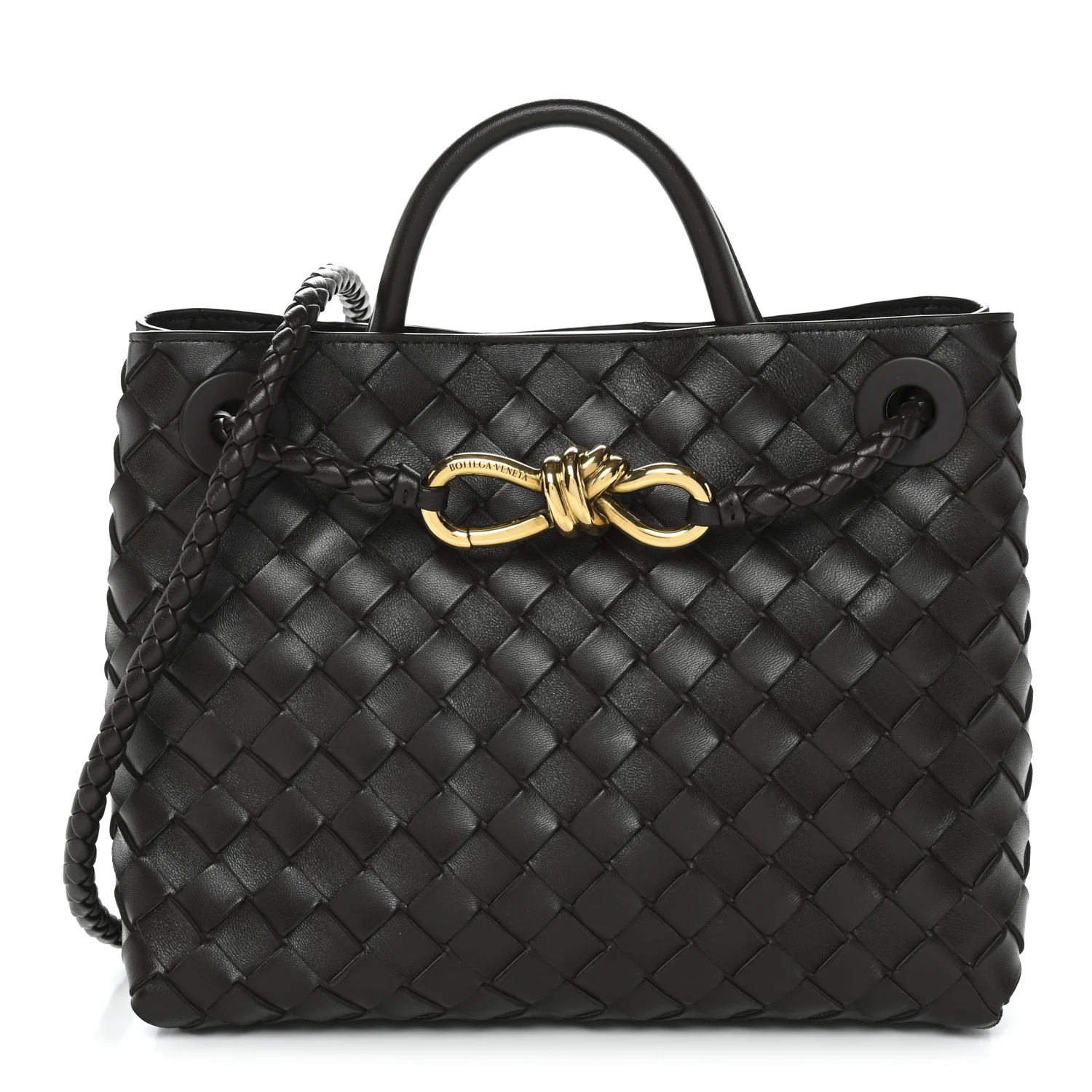 Nappa Intrecciato Small Andiamo Shoulder Bag Fondant