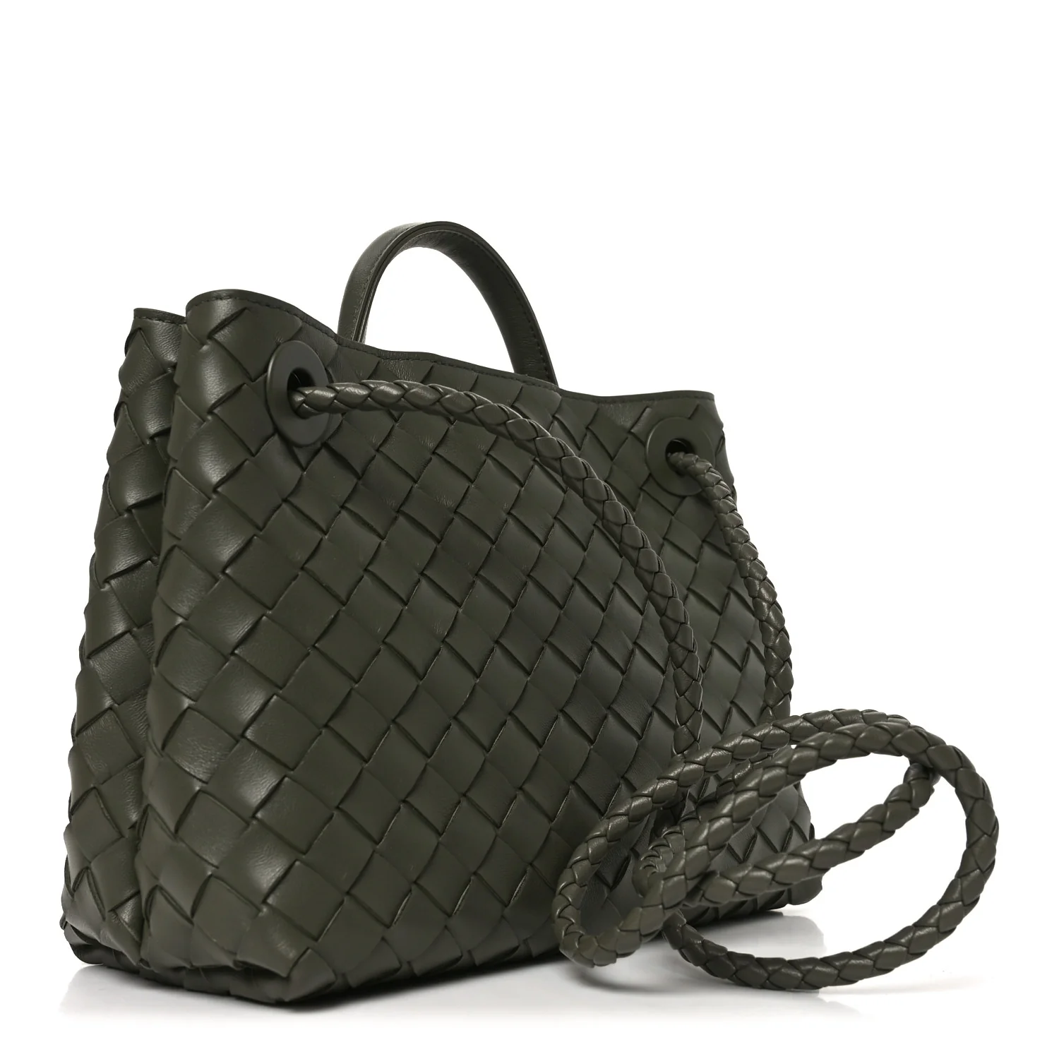 Nappa Intrecciato Small Andiamo Shoulder Bag Pickle - Image 3