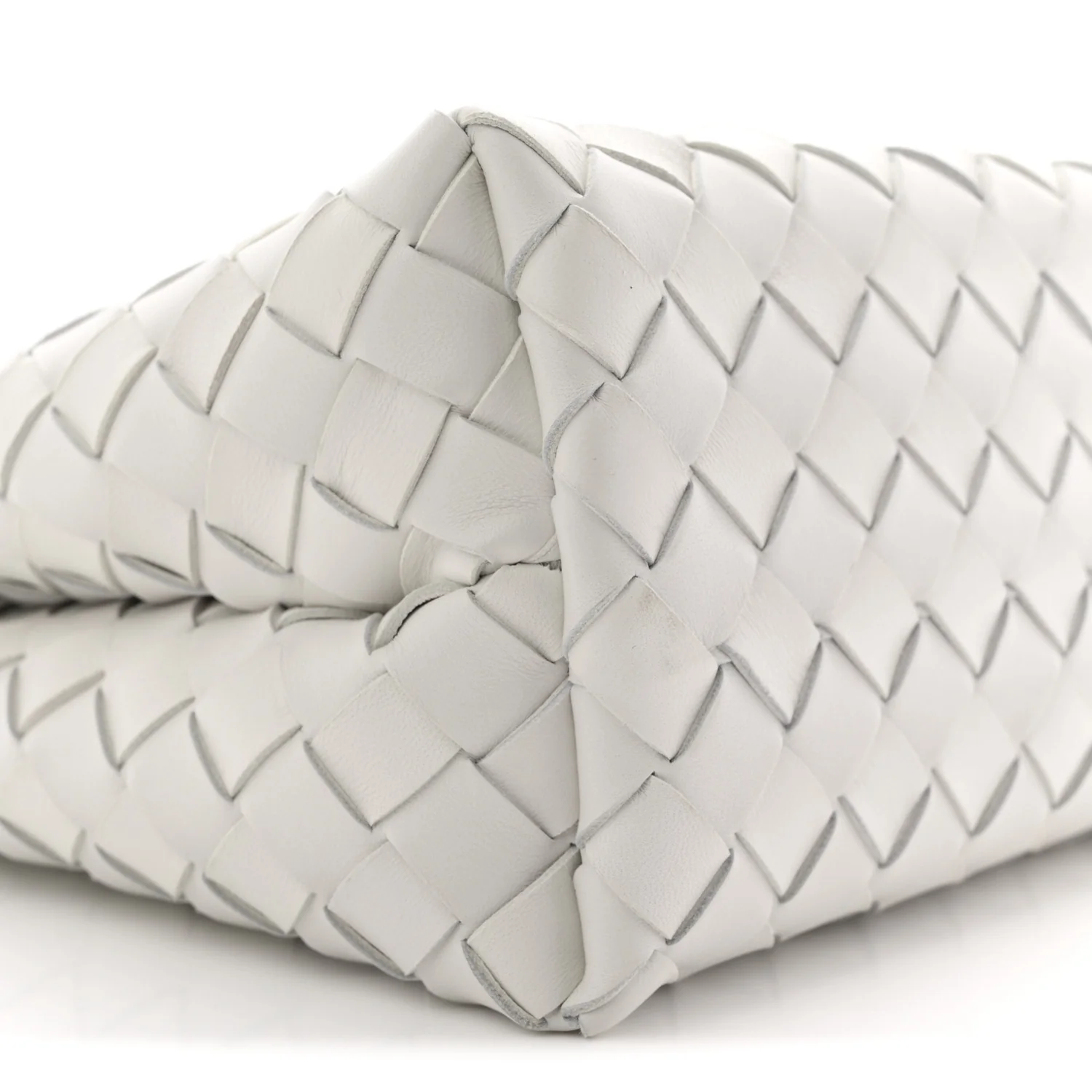 Nappa Intrecciato Small Andiamo Shoulder Bag White - Image 8