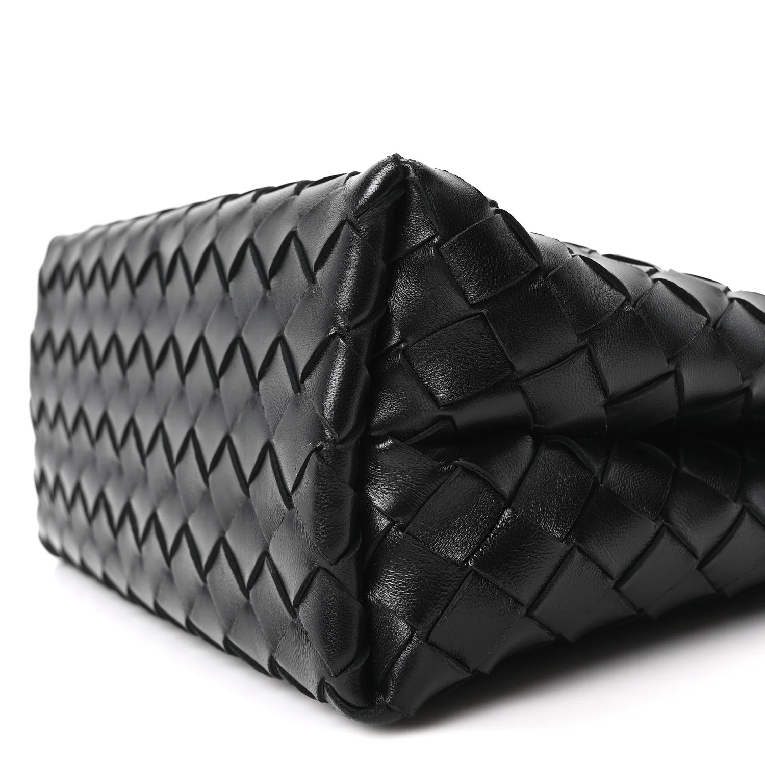 Nappa Intrecciato Small Andiamo With Chain Shoulder Bag Black - Image 9