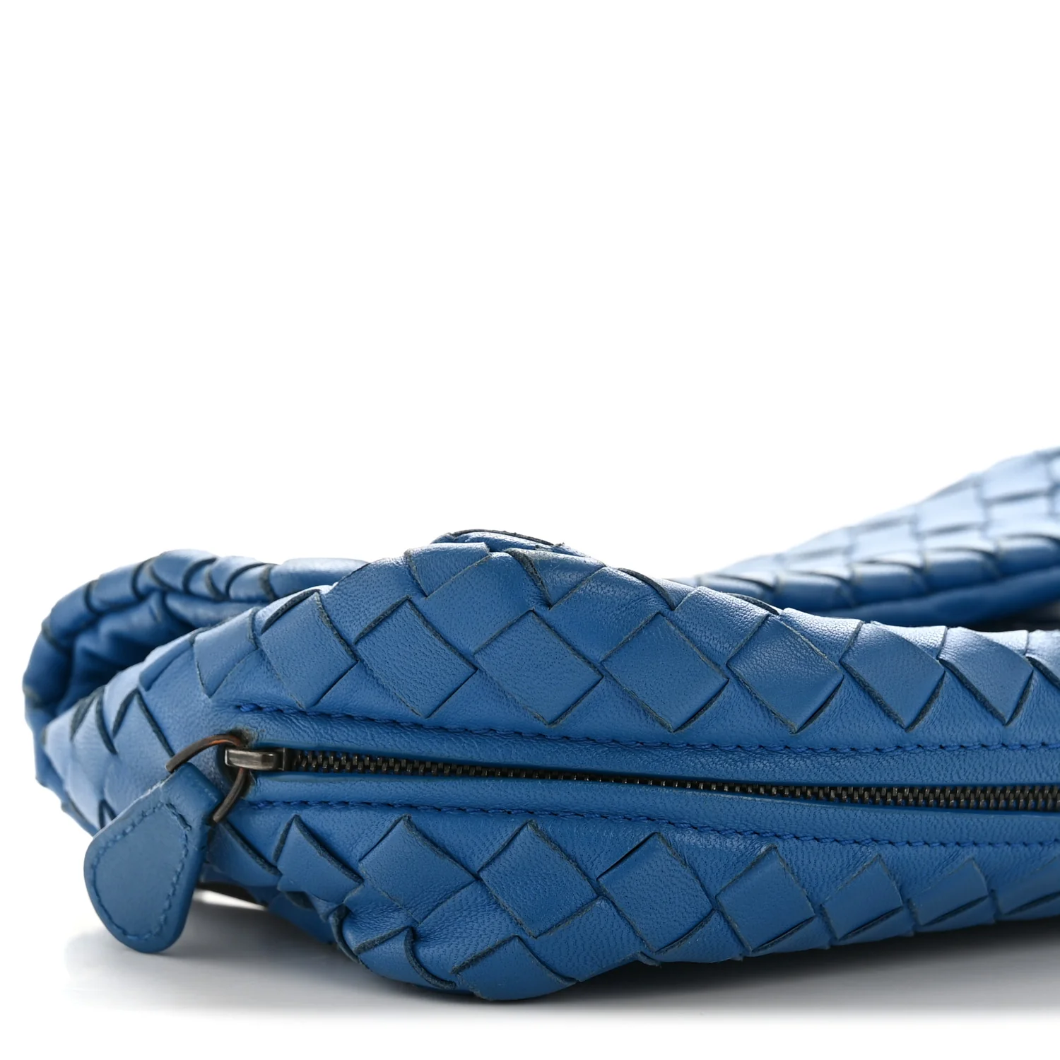 Nappa Intrecciato Small Chain Crossbody Blue - Image 10