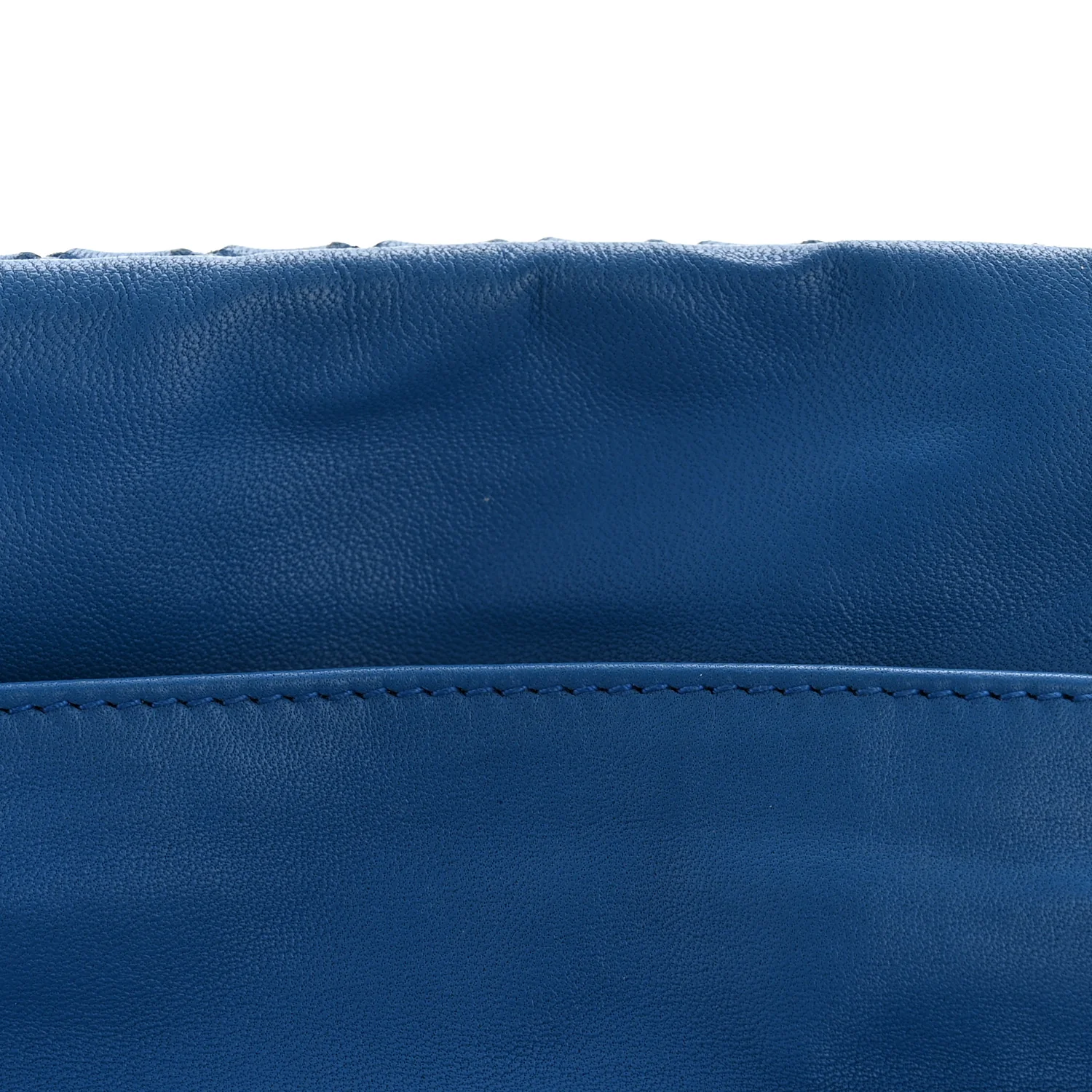 Nappa Intrecciato Small Chain Crossbody Blue - Image 12