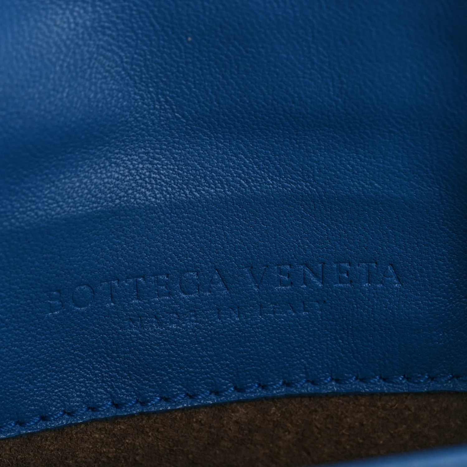 Nappa Intrecciato Small Chain Crossbody Blue - Image 7