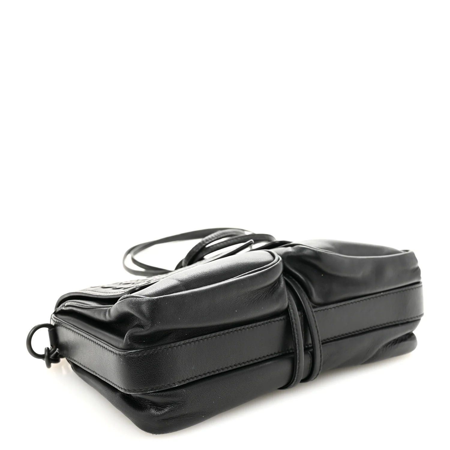 Nappa Intrecciato Small Double Pocket Flap Black - Image 4