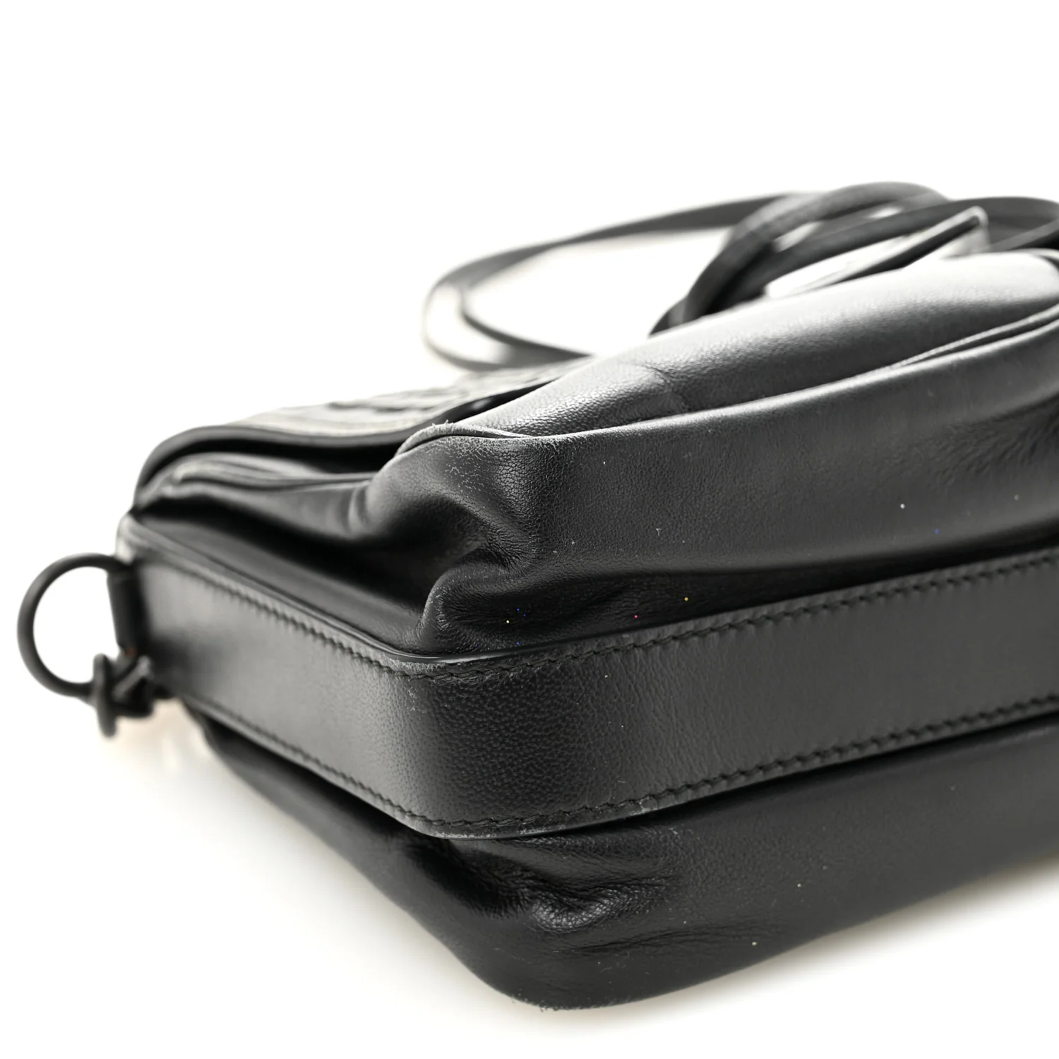 Nappa Intrecciato Small Double Pocket Flap Black - Image 8
